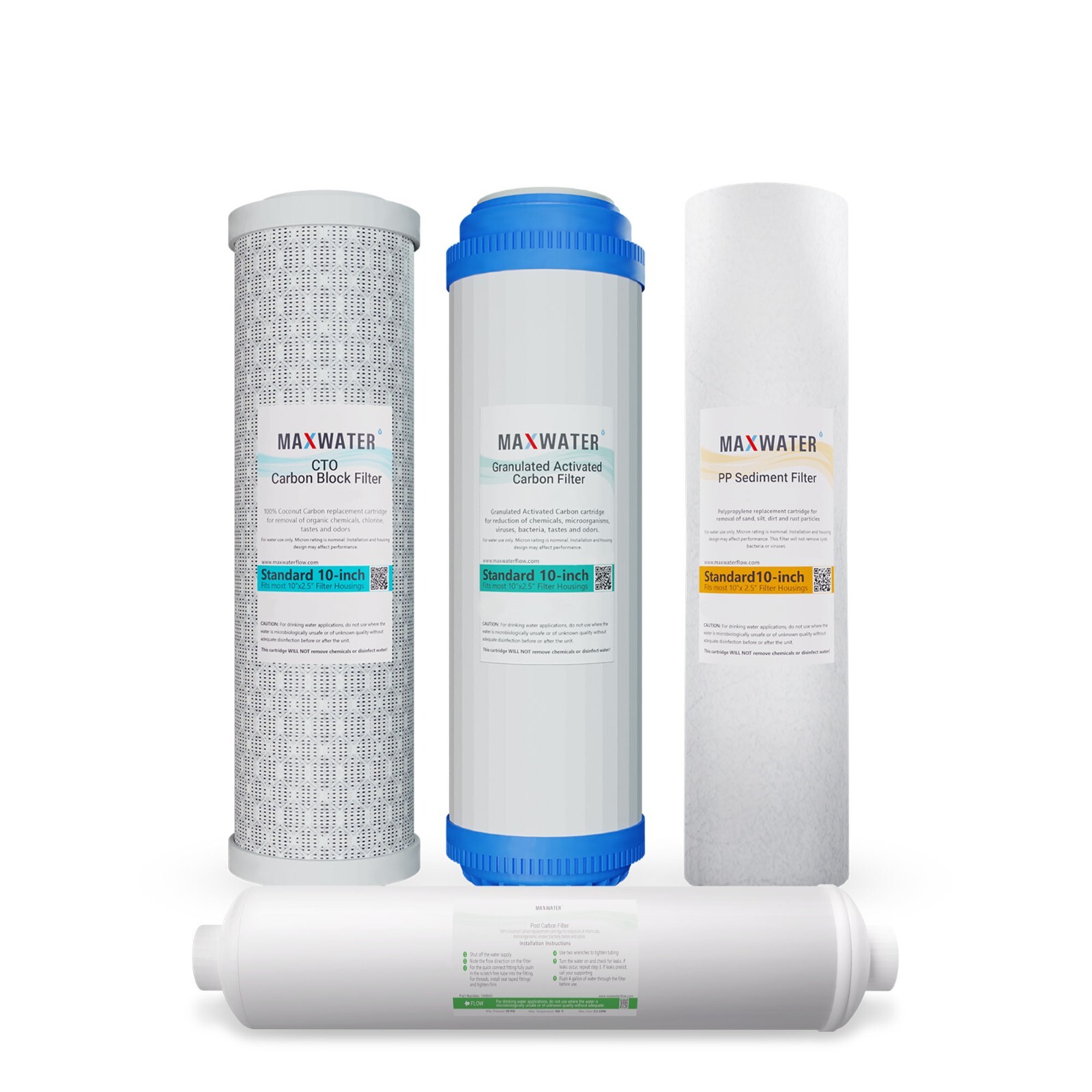 Reverse Osmosis Universal Water Filters Set Coconut Shell Carbon GAC Sediment RO