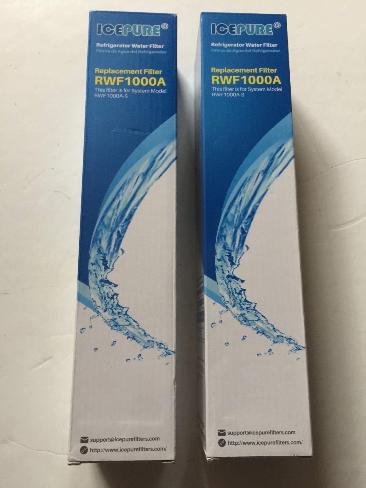 2 packs ICEPURE RWF1000A-S Refrigerator Water Filter LT600P, 469990,
