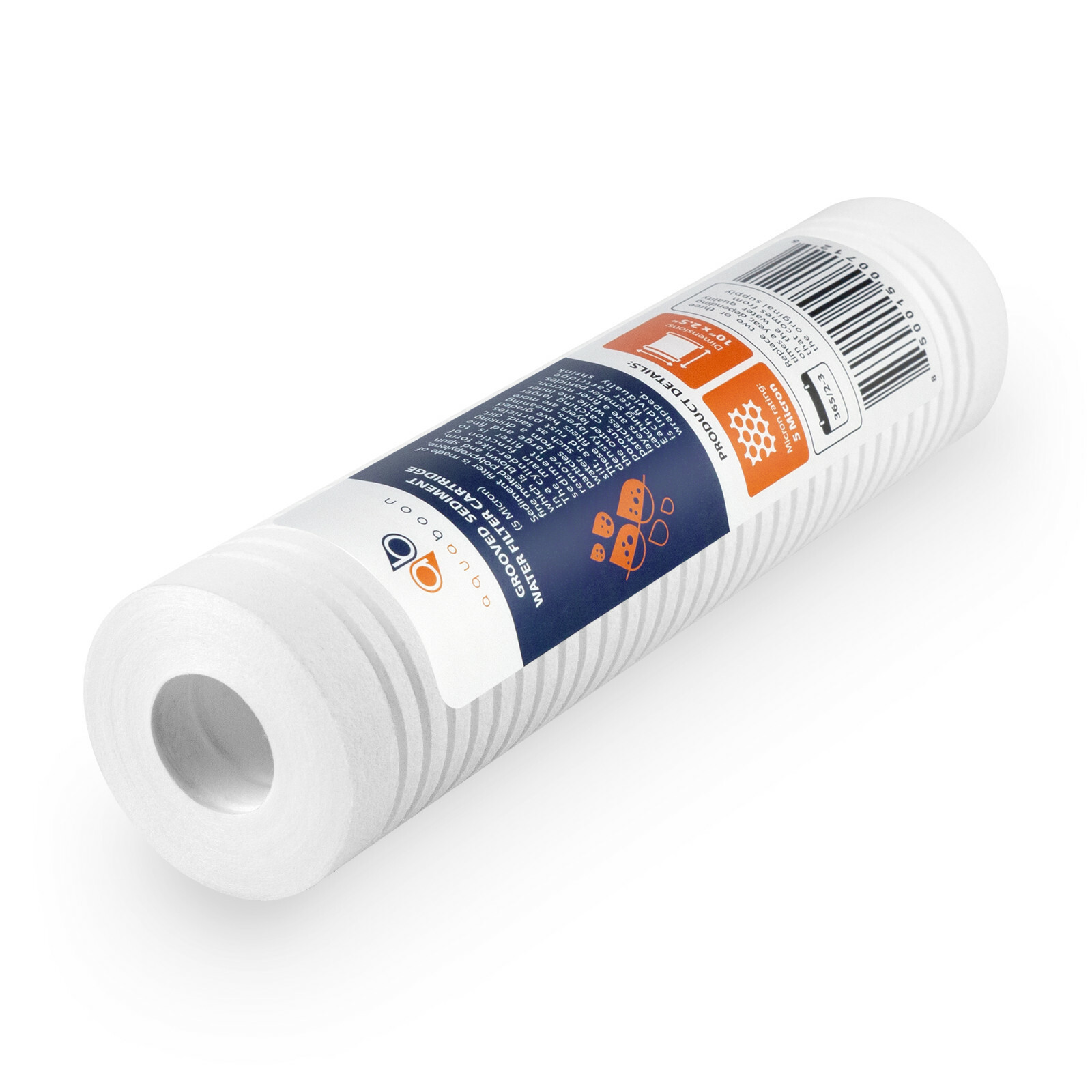 Grooved Sediment Water Filter 5 Micron 10″ x 2.5″ size 50 PACK by Aquaboon