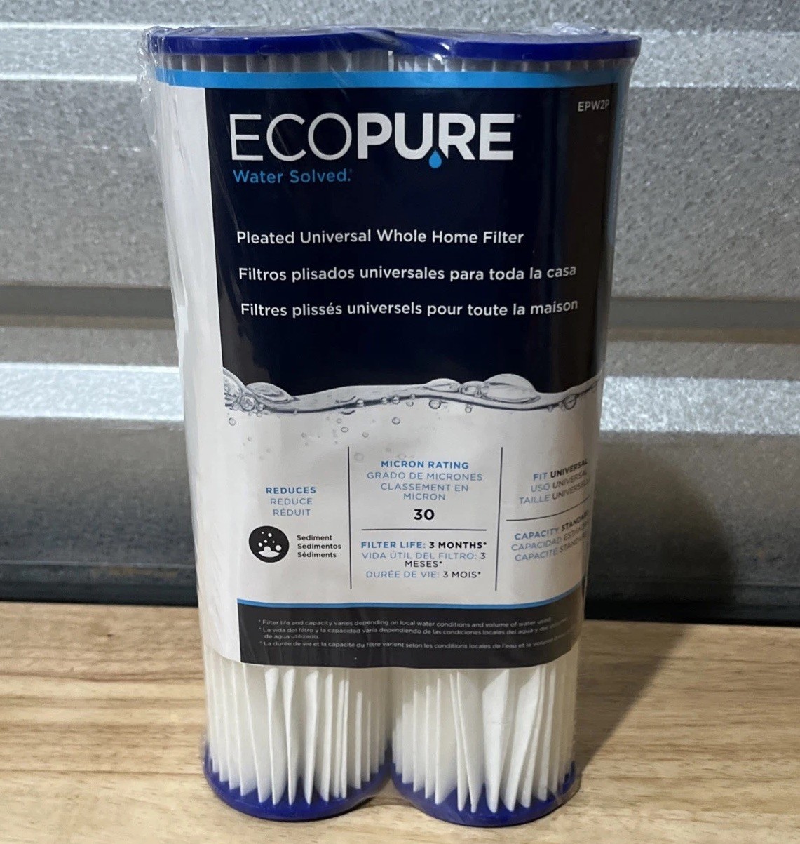 BRAND NEW! Eco-Pure Whole House Replacement Water Filter – Universal, 2-Pack