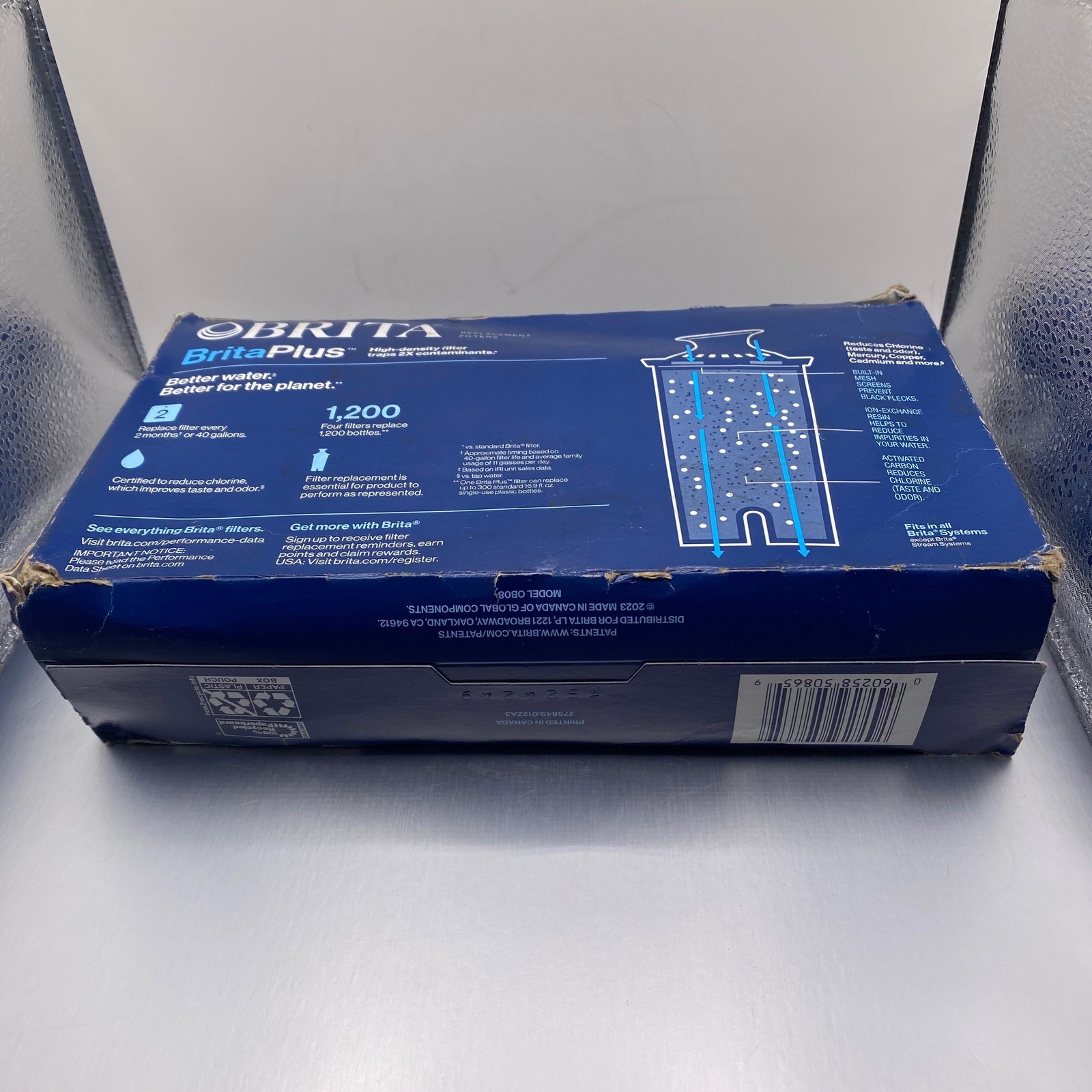 Brita Plus Water Filters 4 count Replacement Filter for Pitchers and Dispensers