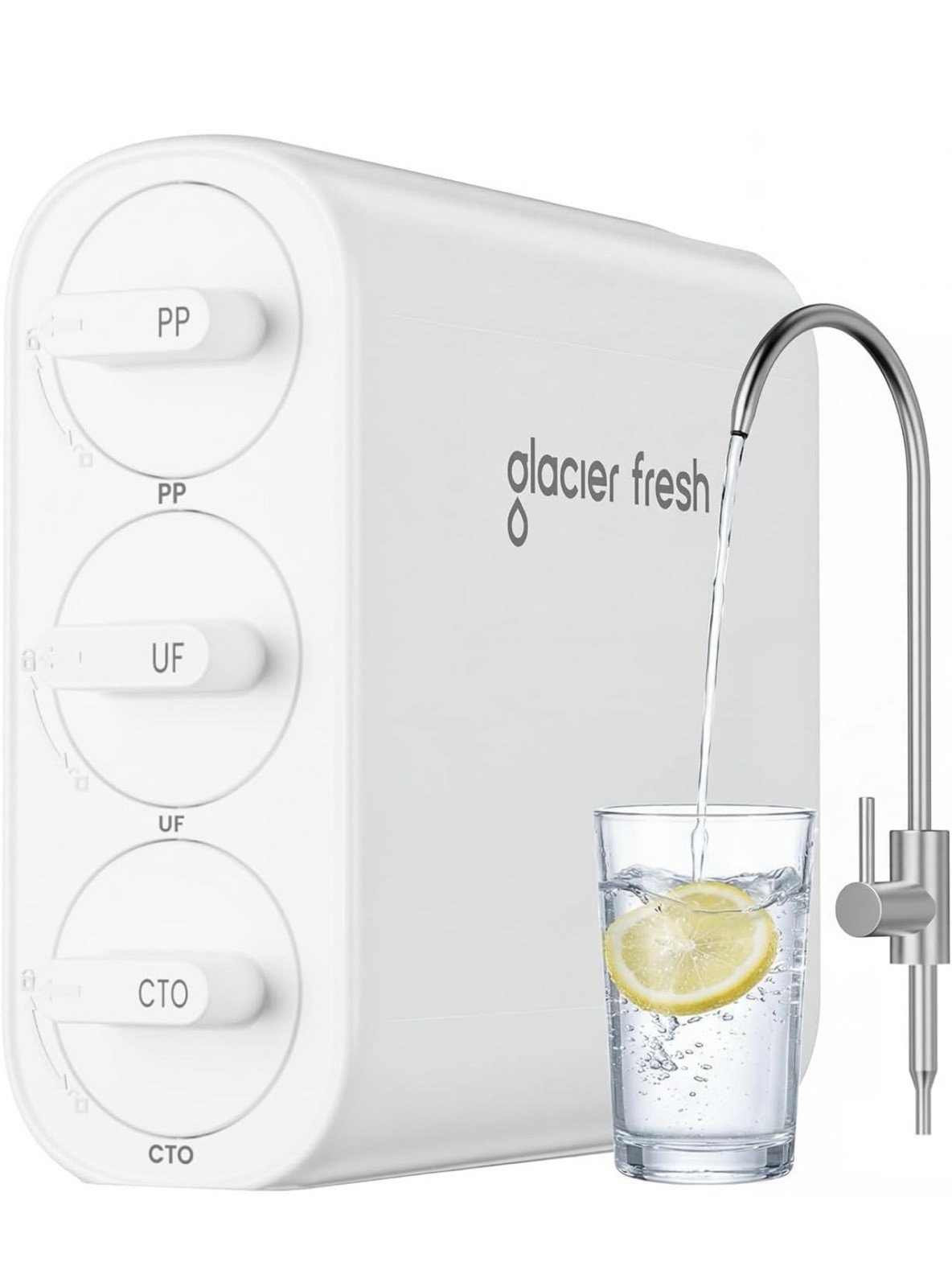 GLACIER FRESH GFU06 0.01μm Ultra Filtration Under Sink Water Filter System,