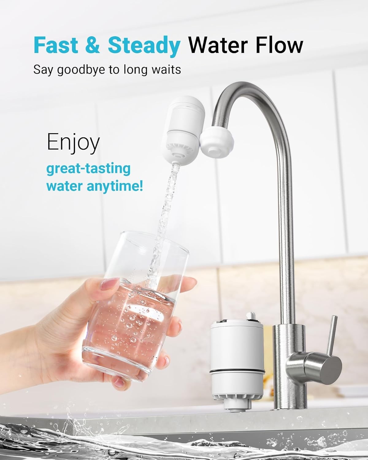 AQUACREST NSF Certified Water Filter,Replacement for RF-3375 Faucet Water Filter
