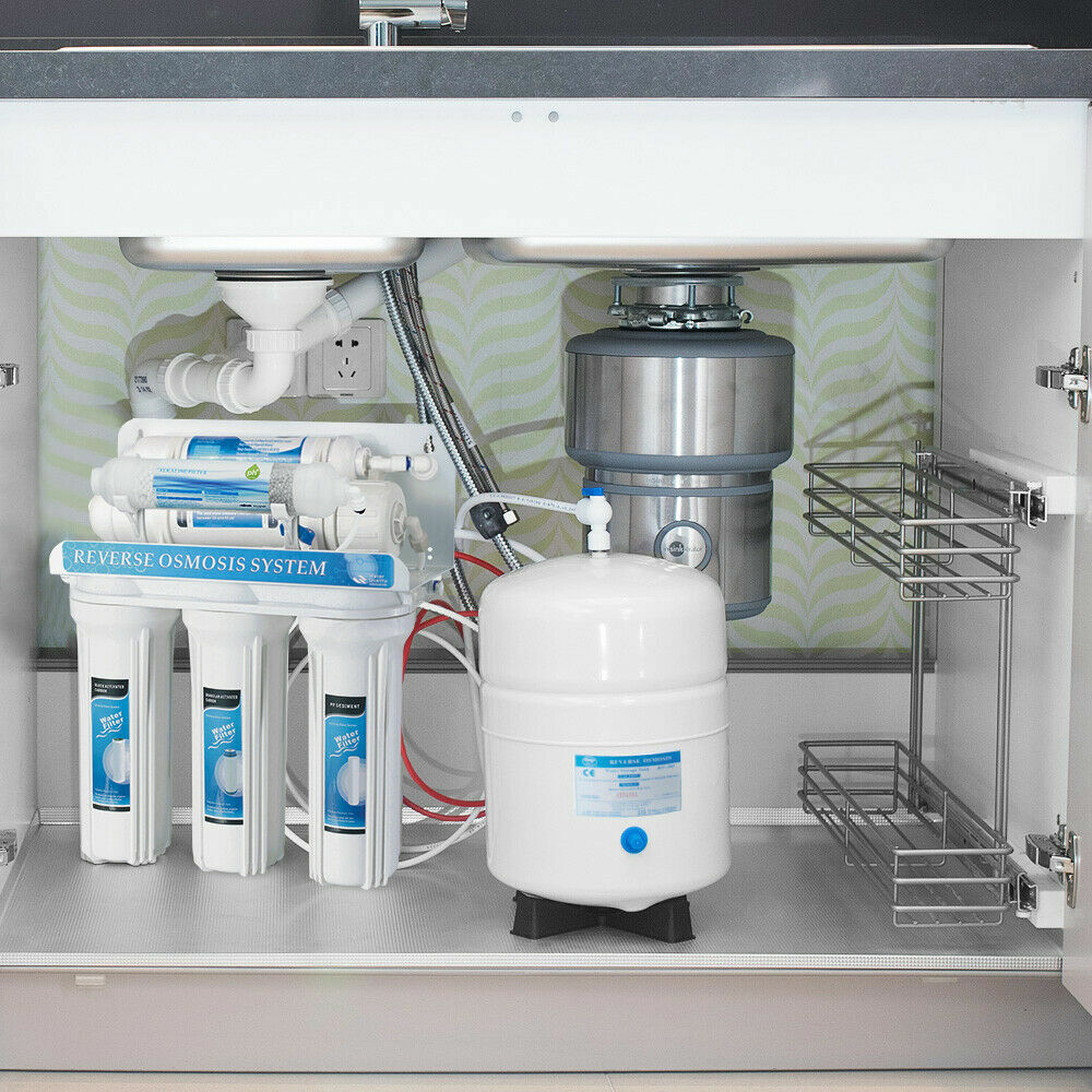 6 Stage Advanced Reverse Osmosis Drinking Water System add Alkaline Filter 75GPD
