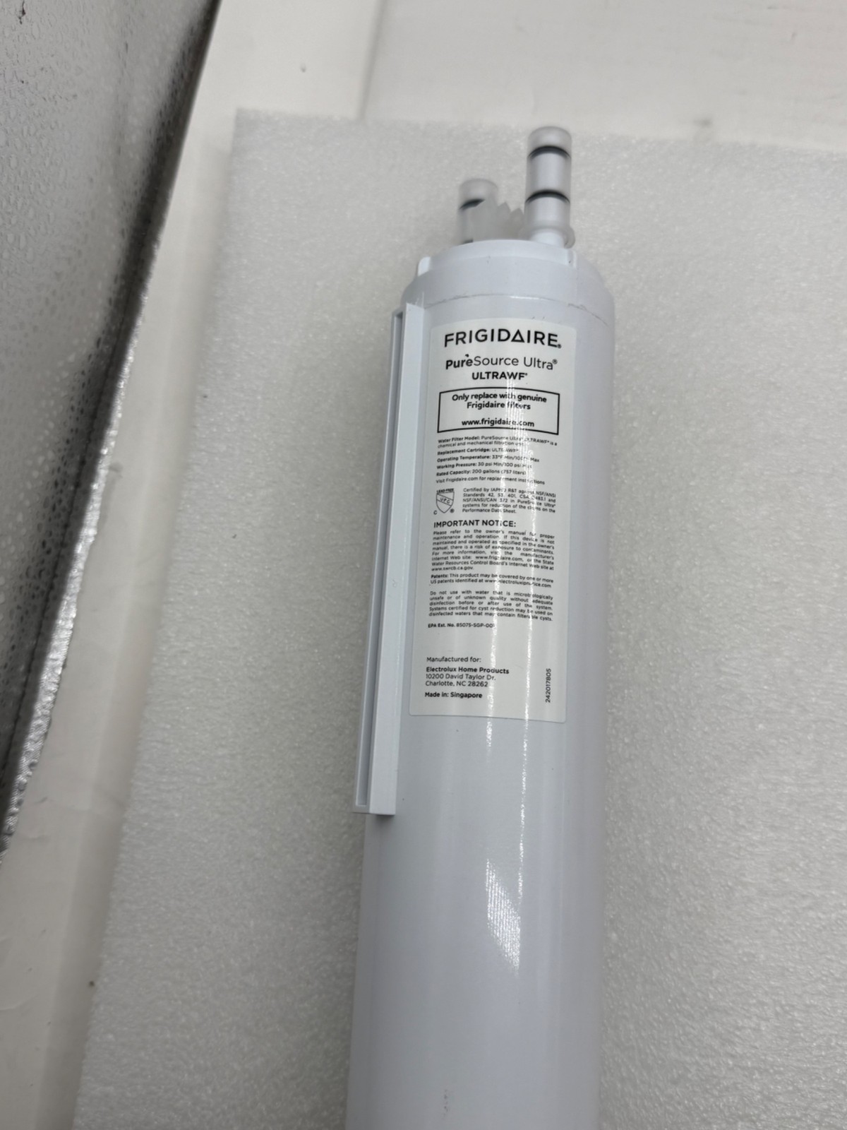 FRIGIDAIRE ULTRAWF Pure Source Ultra Water Filter, Original, White, 1 Count