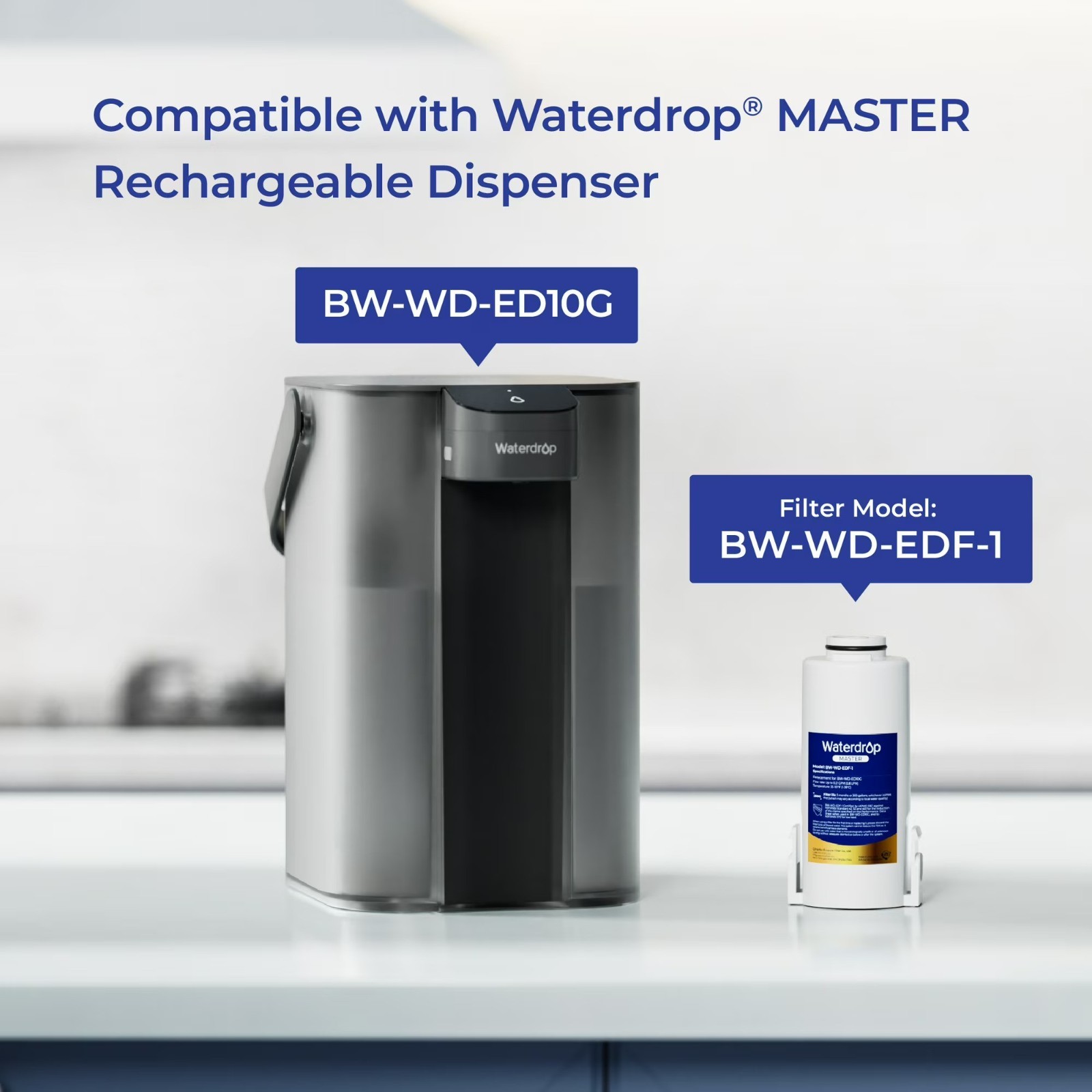 Waterdrop MASTER Filter, 200-Gal Lifespan, 3-Pack, Compatible with BW-WD-ED10G