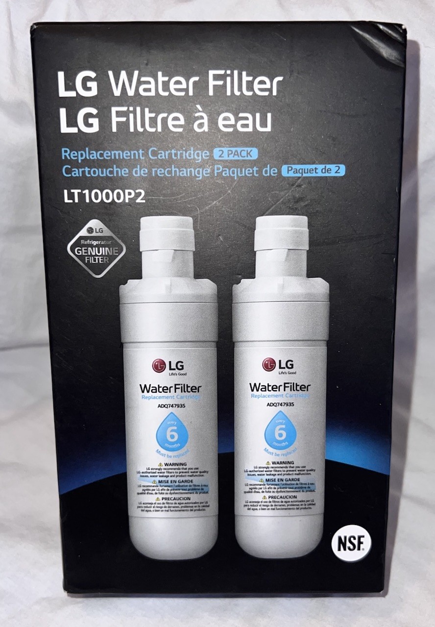 LG LT1000P2 6-Month / 200 Gallon Refrigerator Replacement Water Filter, Reduces