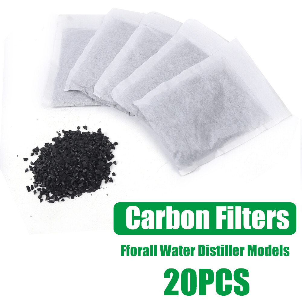For Pure Water Distiller Activated Charcoal Carbon Filter in 20 Bags Packs White