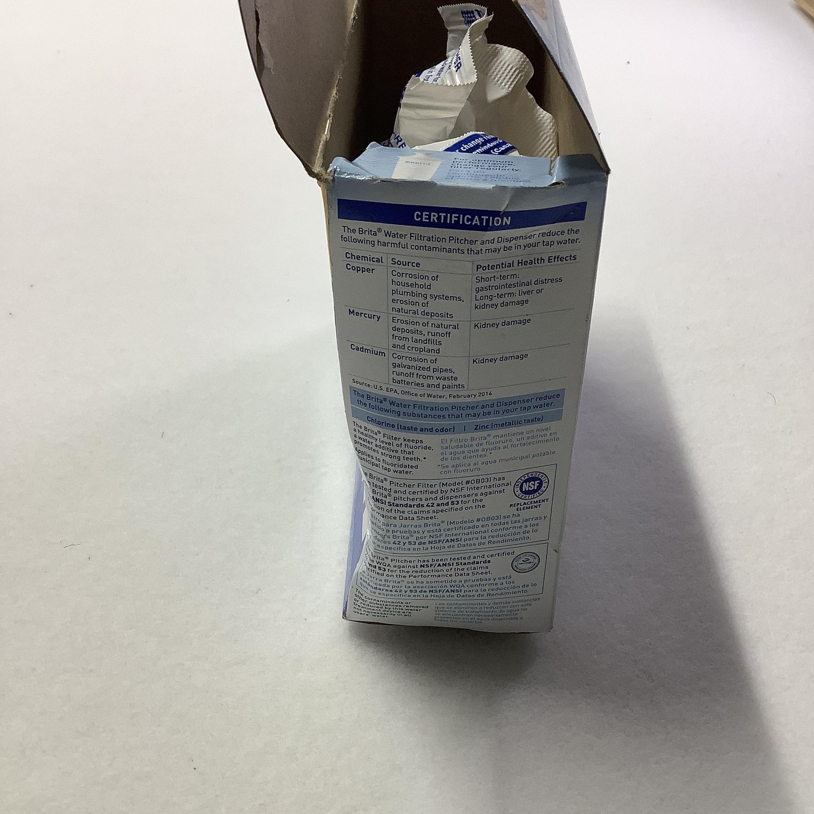 Brita Advanced Pitcher Replacement Water Filters 2 Pack White Open Box