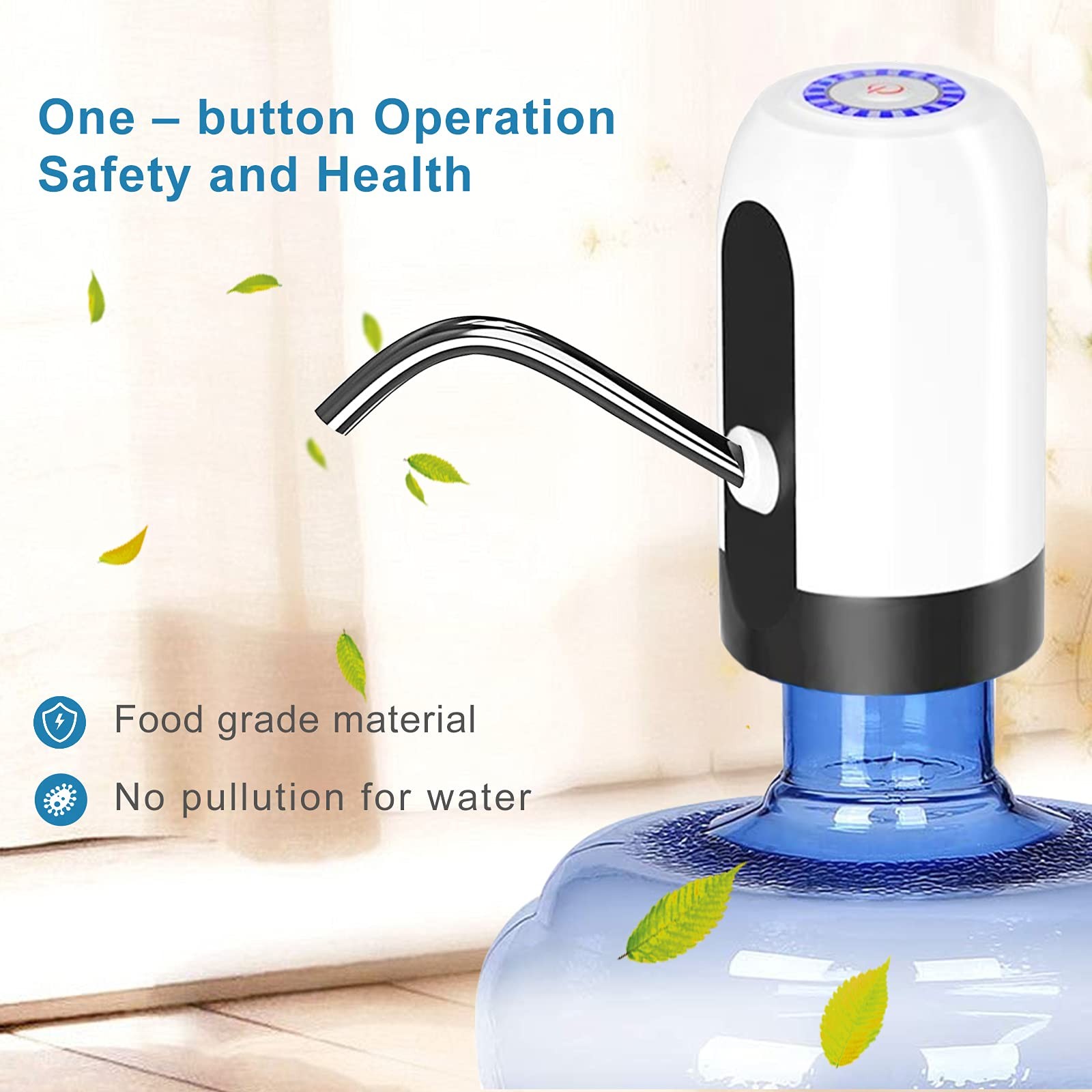 Universal Electric Drinking Water Bottle Pump USB Portable Dispenser 5 Gallon