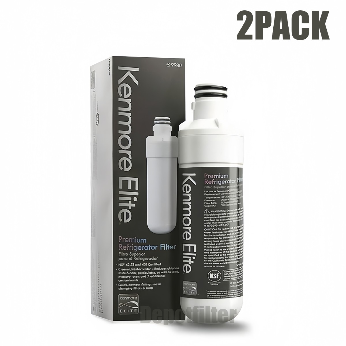 2/4/6/8Pack Kenmore Elite 9980 469980 46-9980 469981 Refrigerator Water Filter