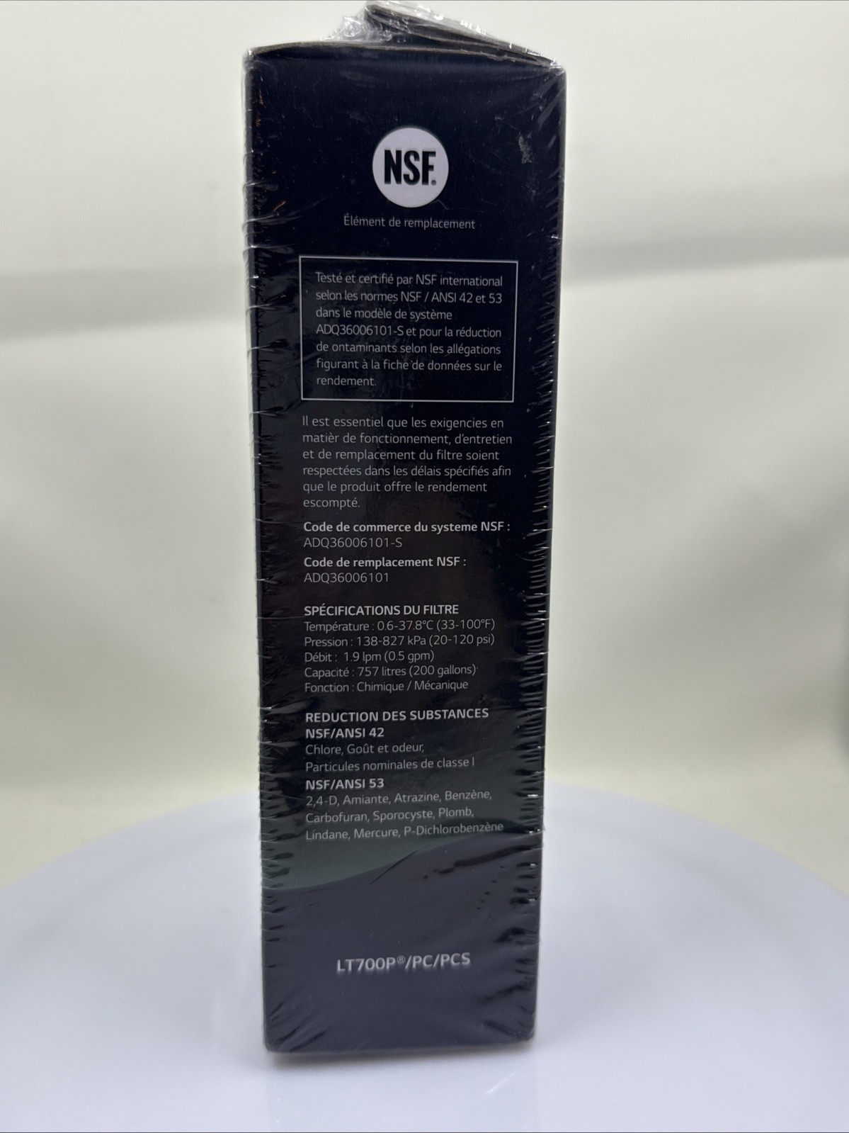 LG LT700P Refrigerator Replacement Water Filter ADQ36006101 OEM New