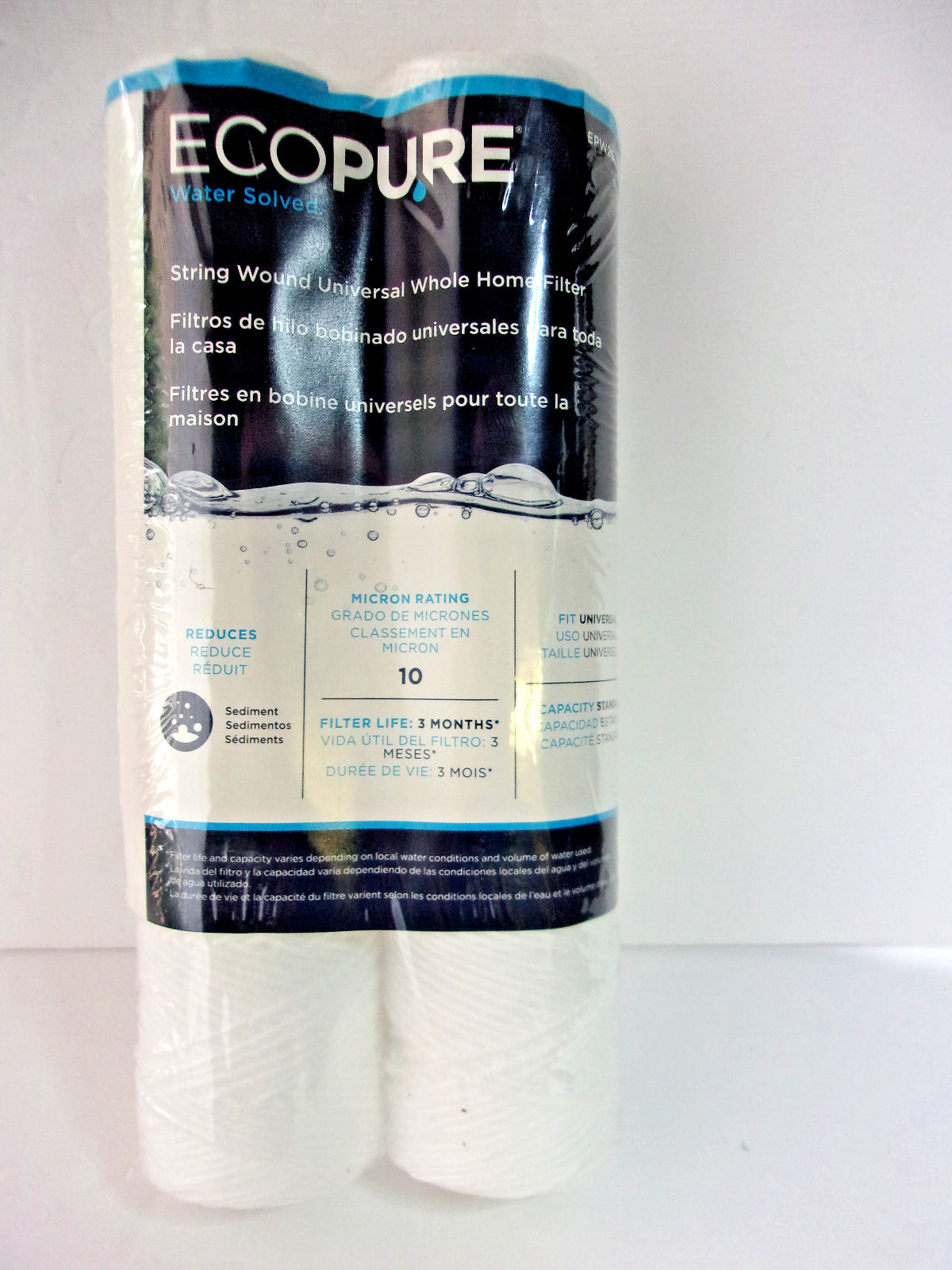 ECOPURE EPW2S STRING WOUND FILTER UNIVERSAL FIT 2 PACK NEW