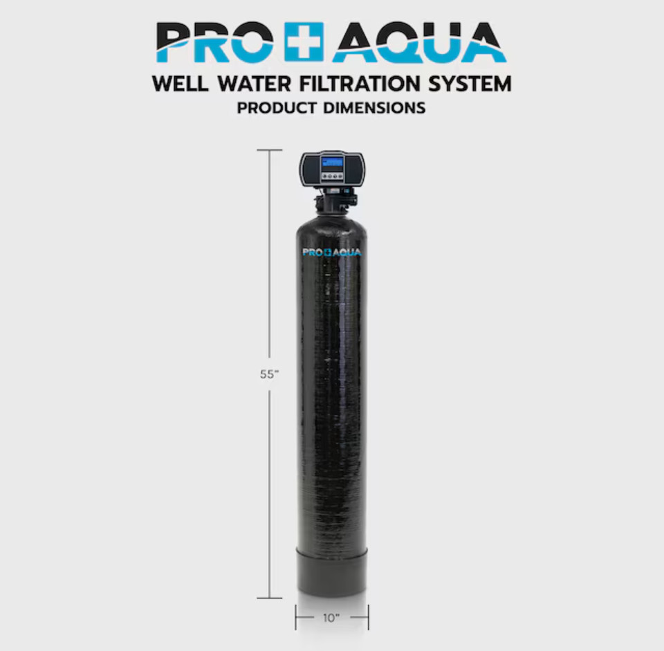 PRO+AQUA Well Water Filtration System 10 GPM Iron Filter Hot Deal New