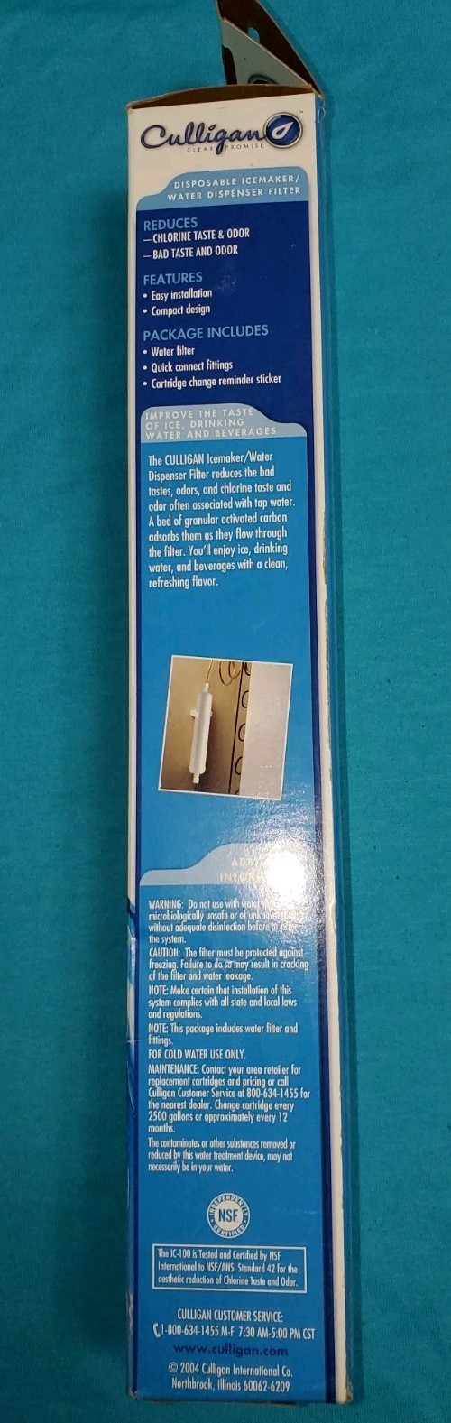 Genuine Culligan IC-100A Ice Maker Inline Filter – White FREE SHIPPING Culligan