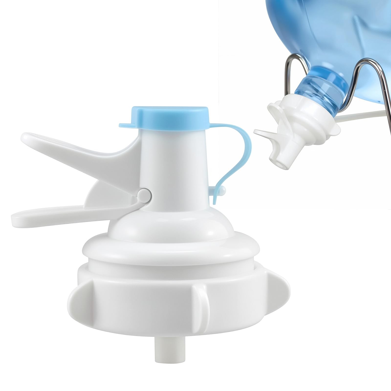 Water Dispenser Valve Reusable Bucket Jug Plastic Spigot White and Blue
