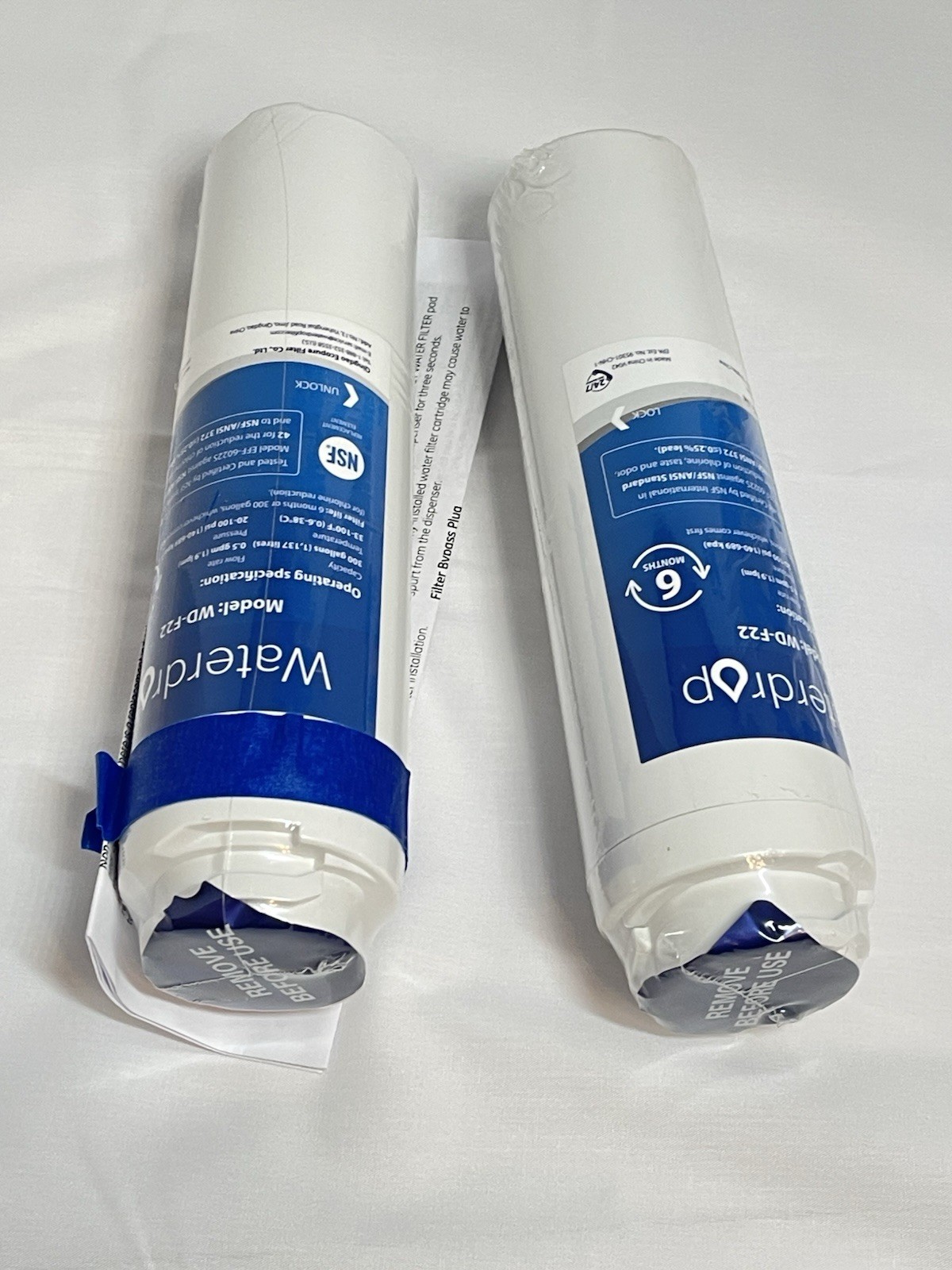 Waterdrop WD-F22 LOT of 2 Replacements For GE MSWF Refrigerator Water Filter