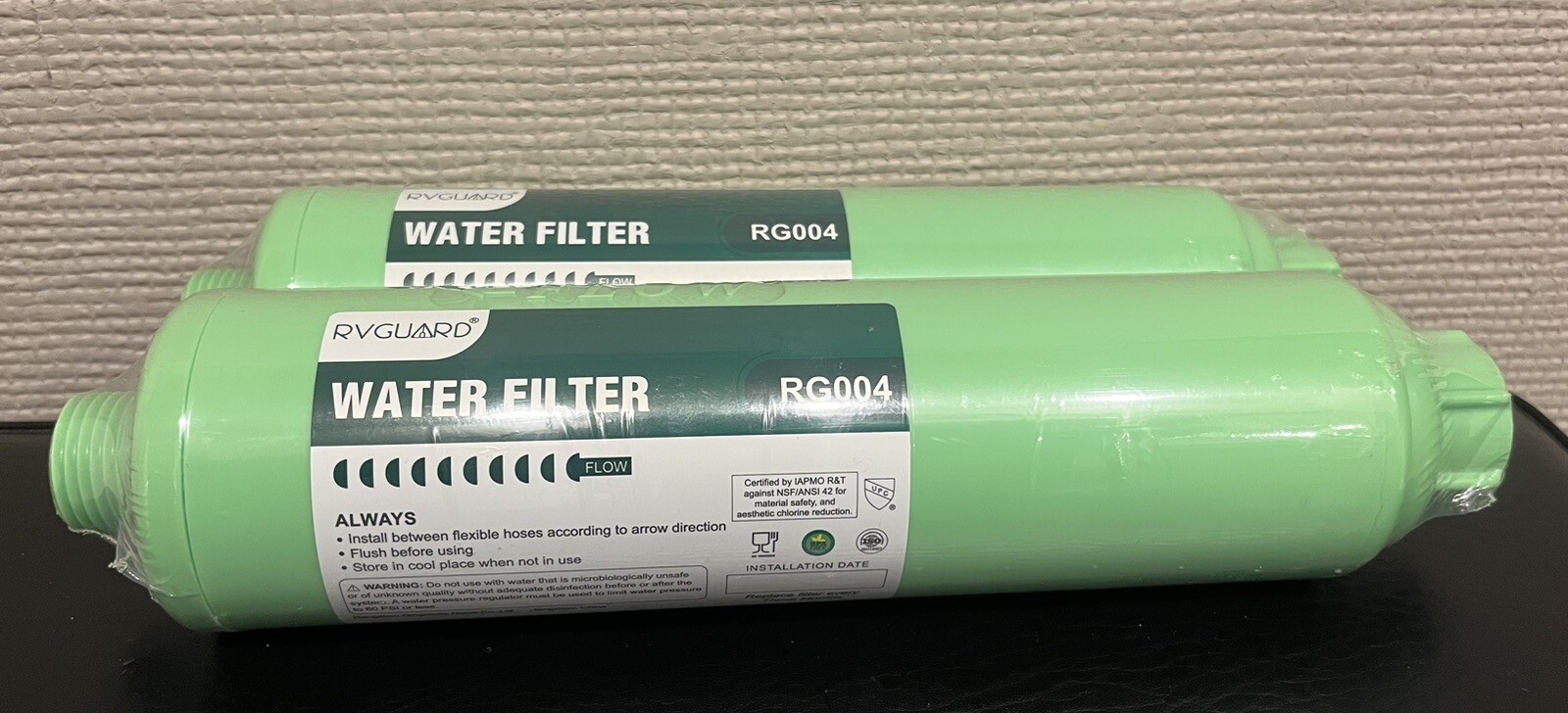 Lot of 2 RVGuard Water Filters (RG004) – New, Sealed