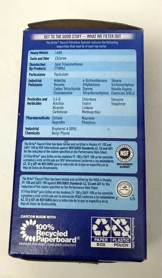 BRITA FR-200 Chrome Replacement Faucet Filter NEW