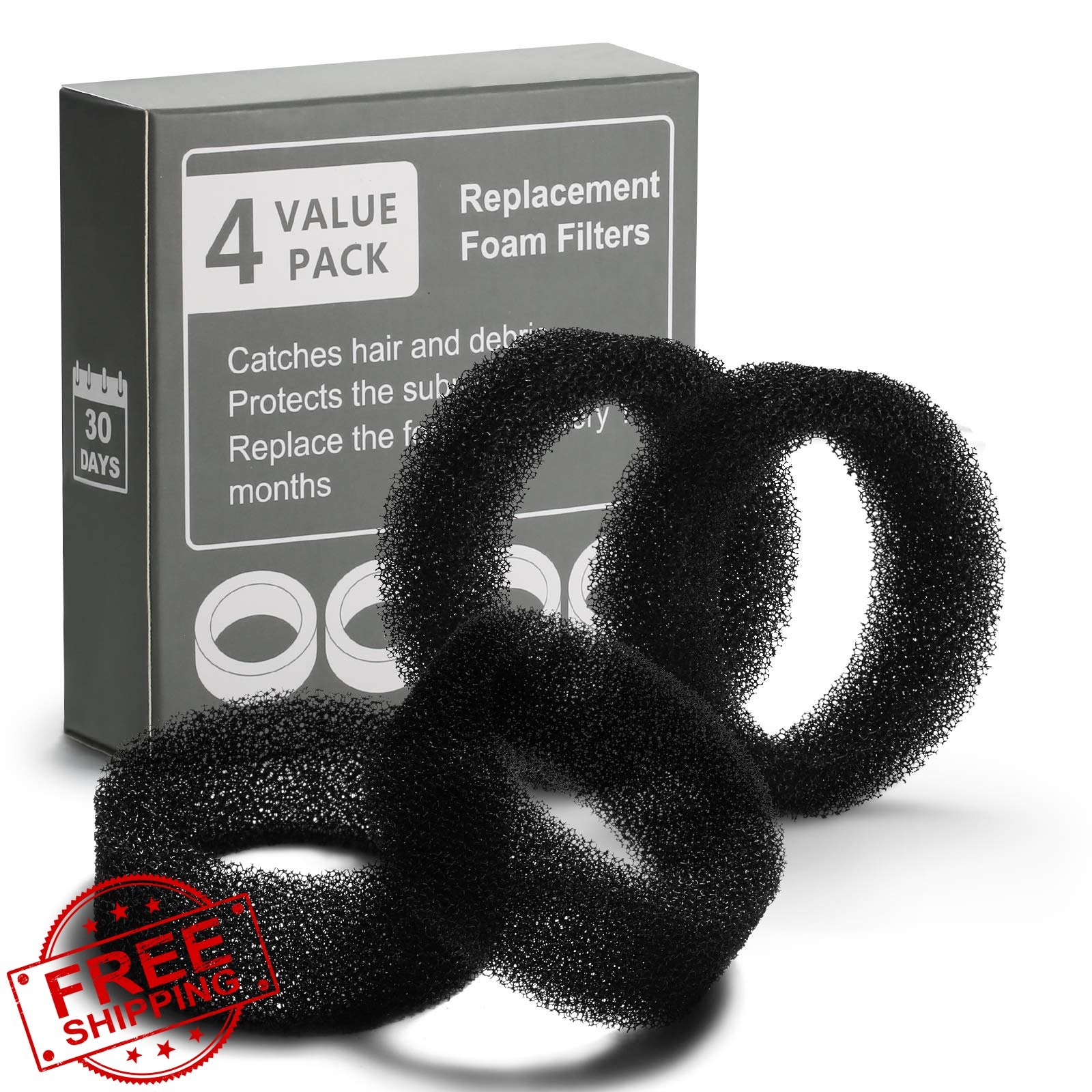 iPettie Water Fountain Sponge Filters IP-670-S4 4 Packs Foam