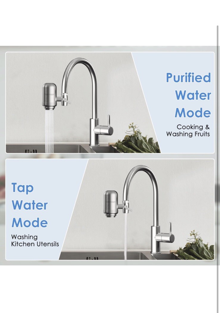 Vortopt Stainless Faucet Tap Water Filter Purifier Filtration System