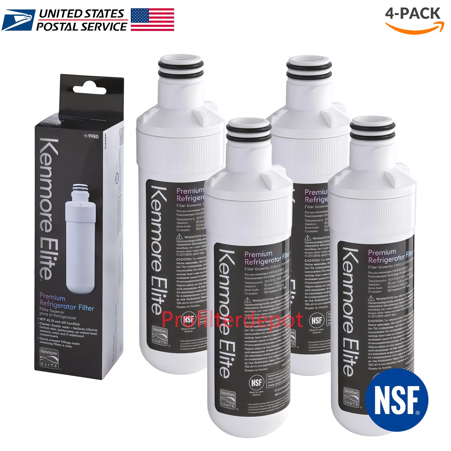 4-Pack Kenmore Elite 9980 469980 46-9980 Refrigerator Water Filter Sealed US NEW