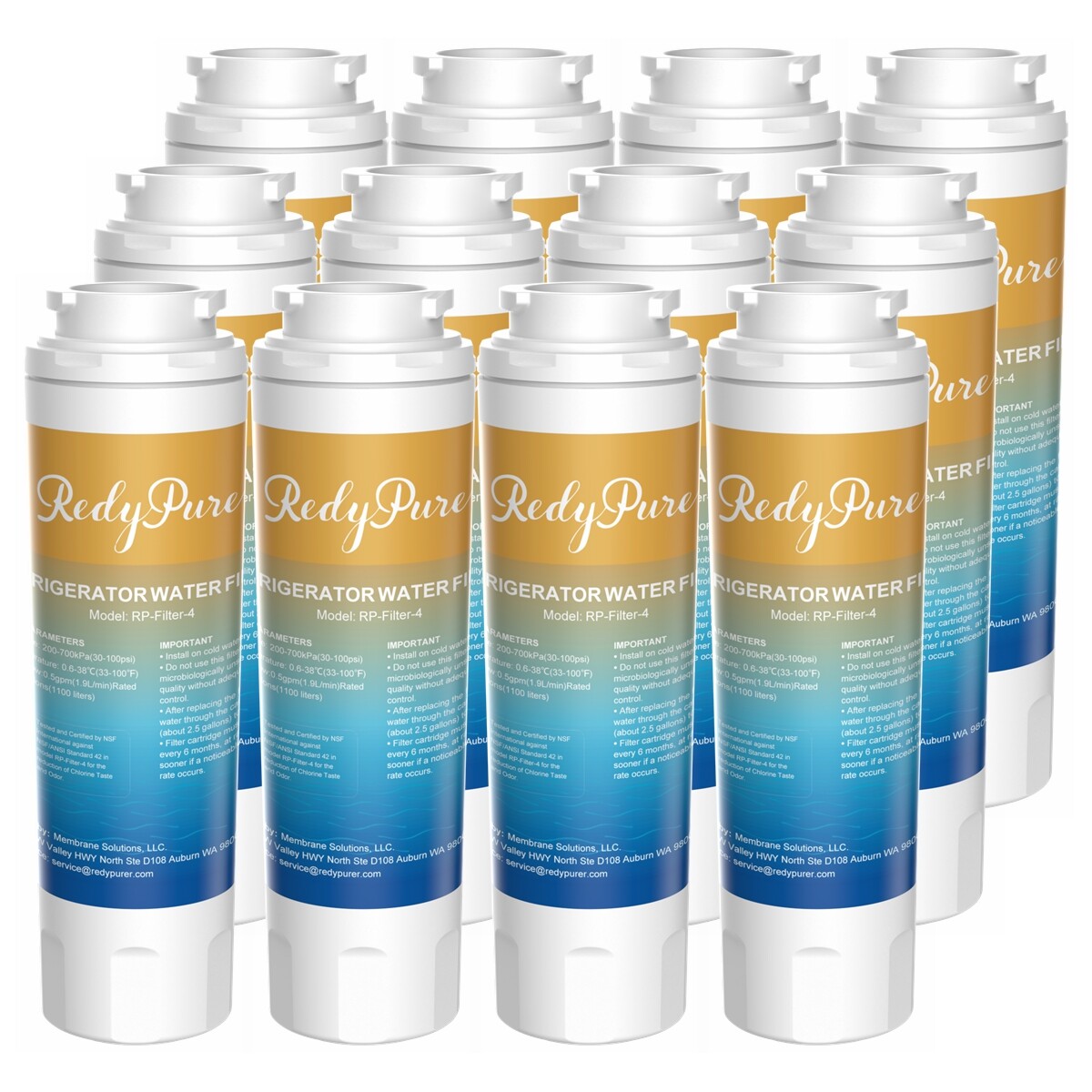 12 Pack Refrigerator Water Filter Replacement For Maytag UKF8001 RWF0900A 469006