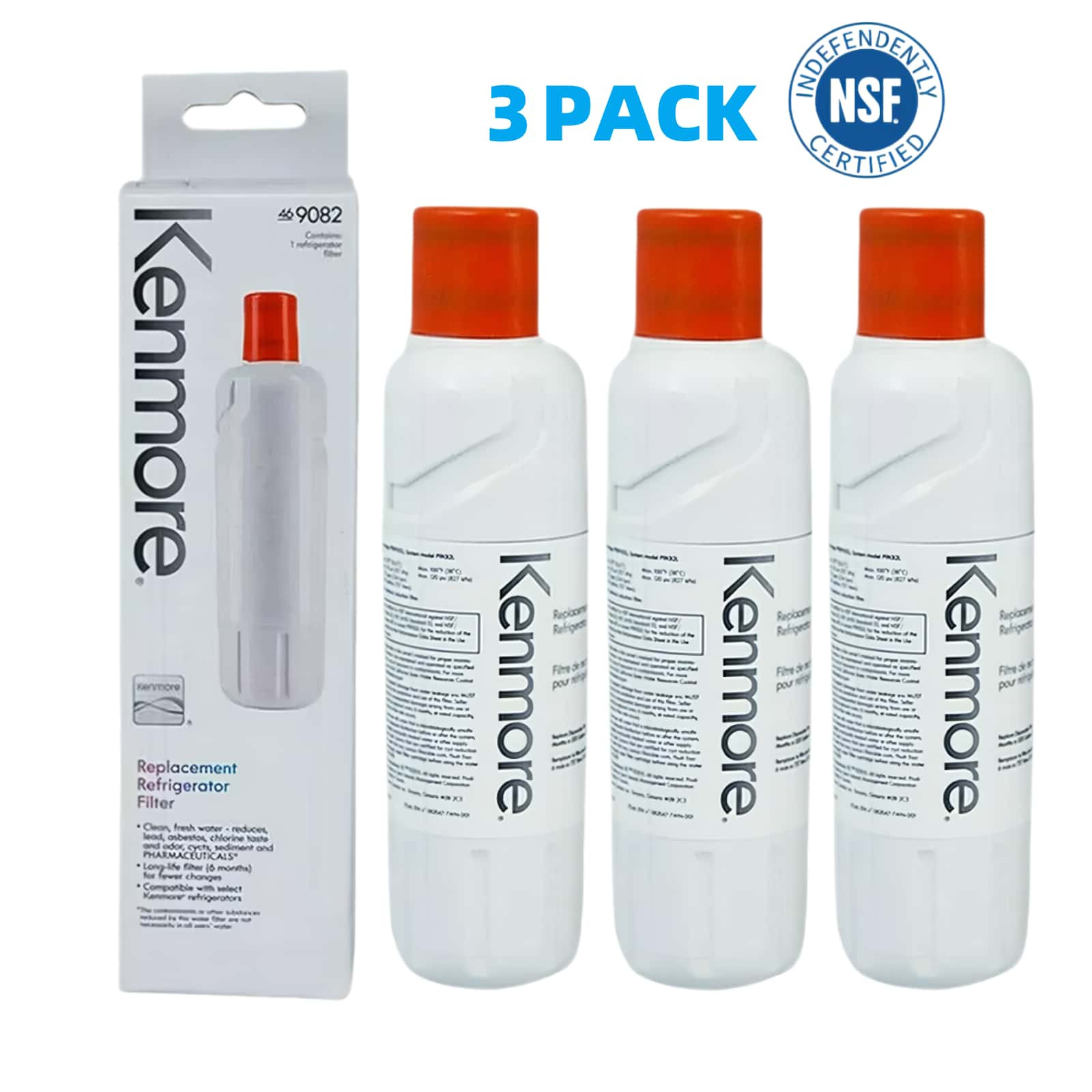 5 Pcs Kenmore 9082 469082 Refrigerator Water Filter 46-9082 US stock-NEW SEALED