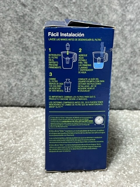 2 Count Brita Elite Replacement Filters for Pitchers Dispensers Blue