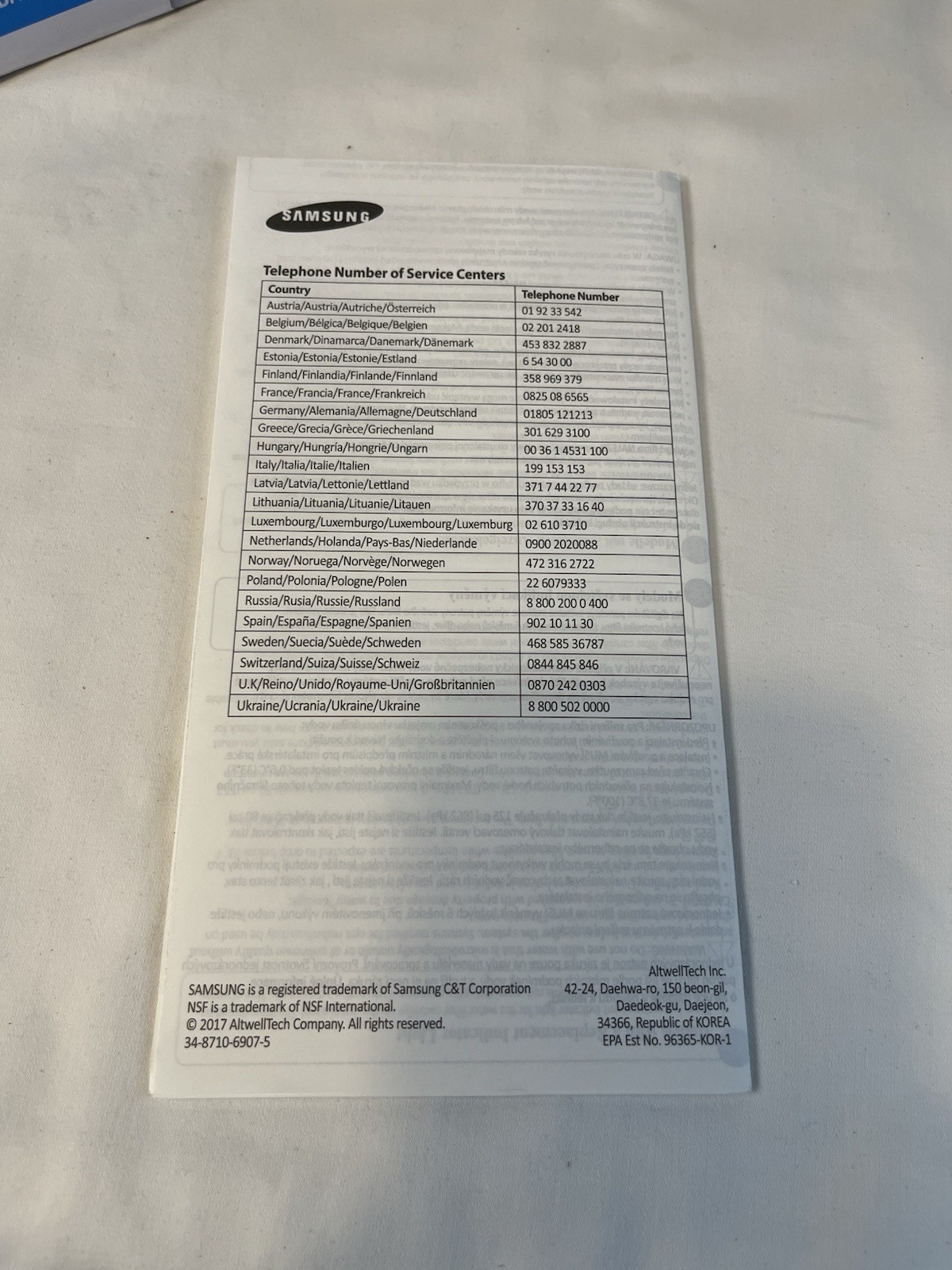 Samsung HAF-CIN/EXP Refrigerator Water Filter Replacement 1 Only DA29-00020B