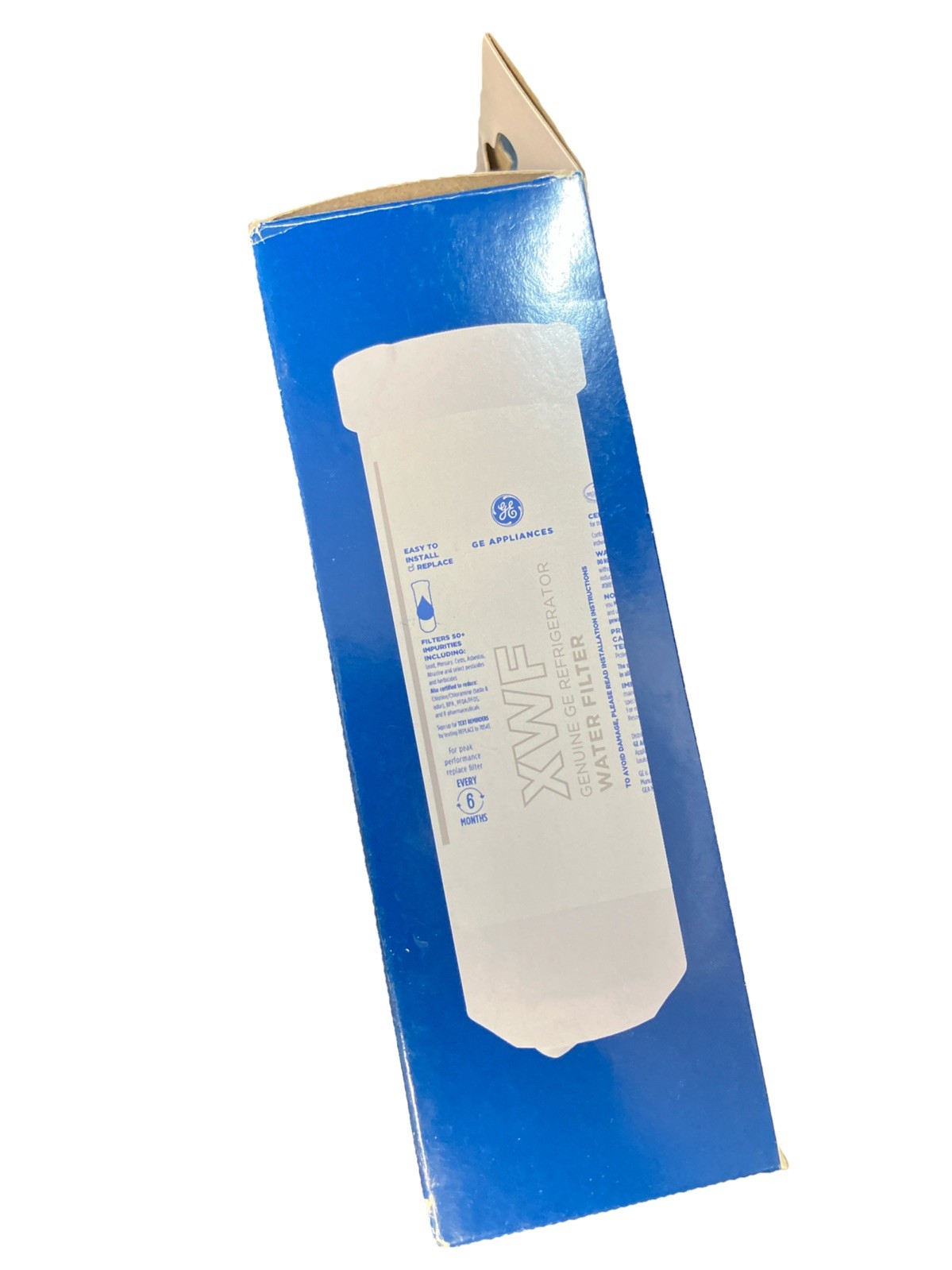 GE Appliances Genuine OEM XWF Refrigerator Water/Ice Filter For 50+ Impurities