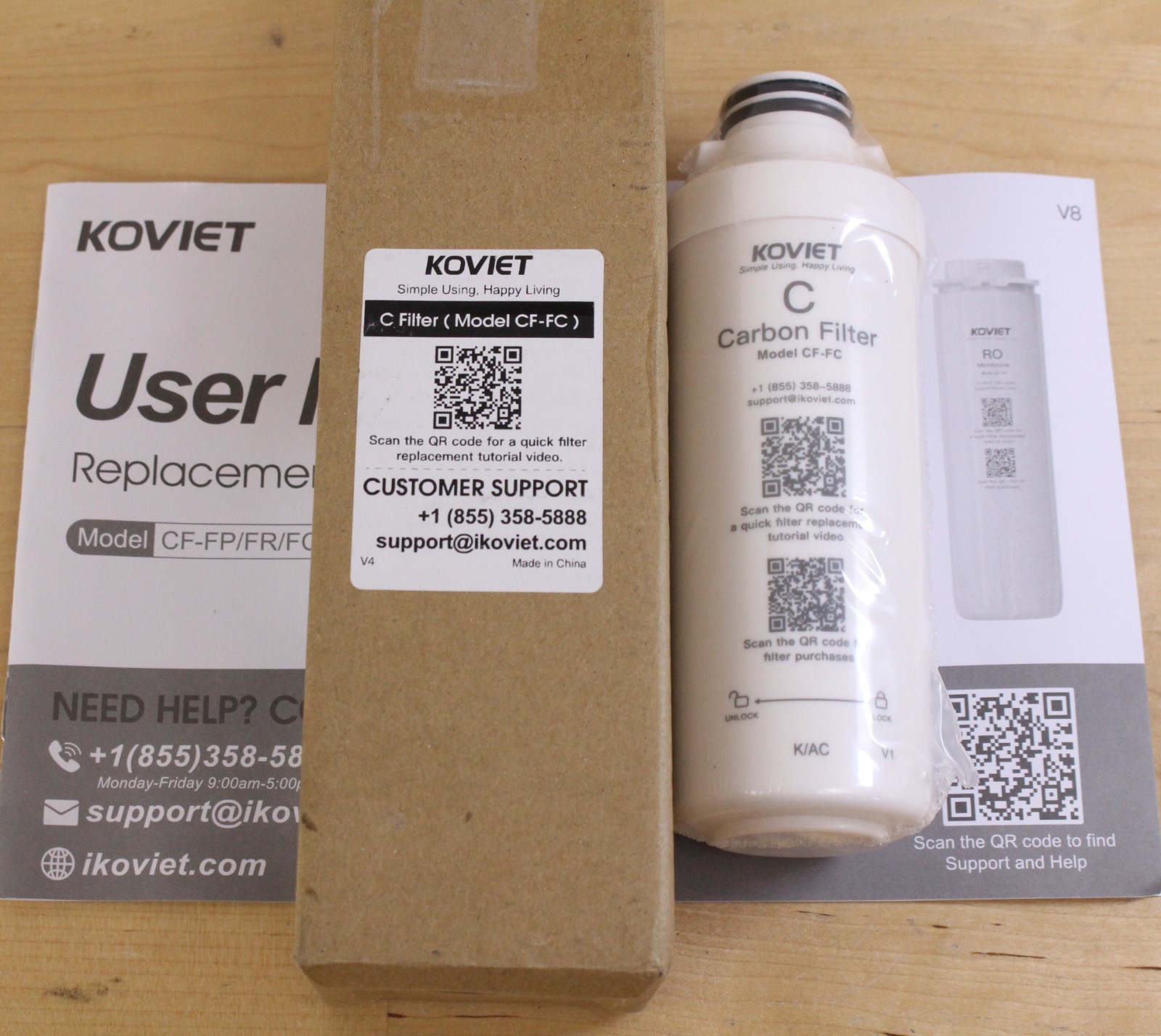 Koviet CF-FC Carbon Filter Replacement Cartridge C Filter NEW & SEALED