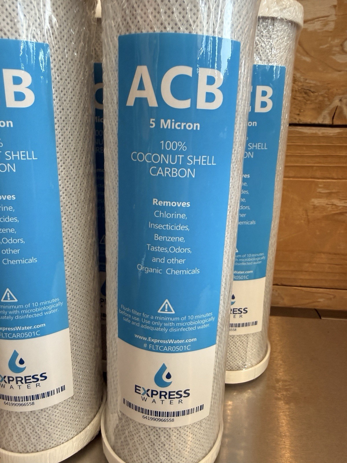 Lot of 8 – Activated Carbon Block Water Filter Replacement – 10” 5 Micron – ACB