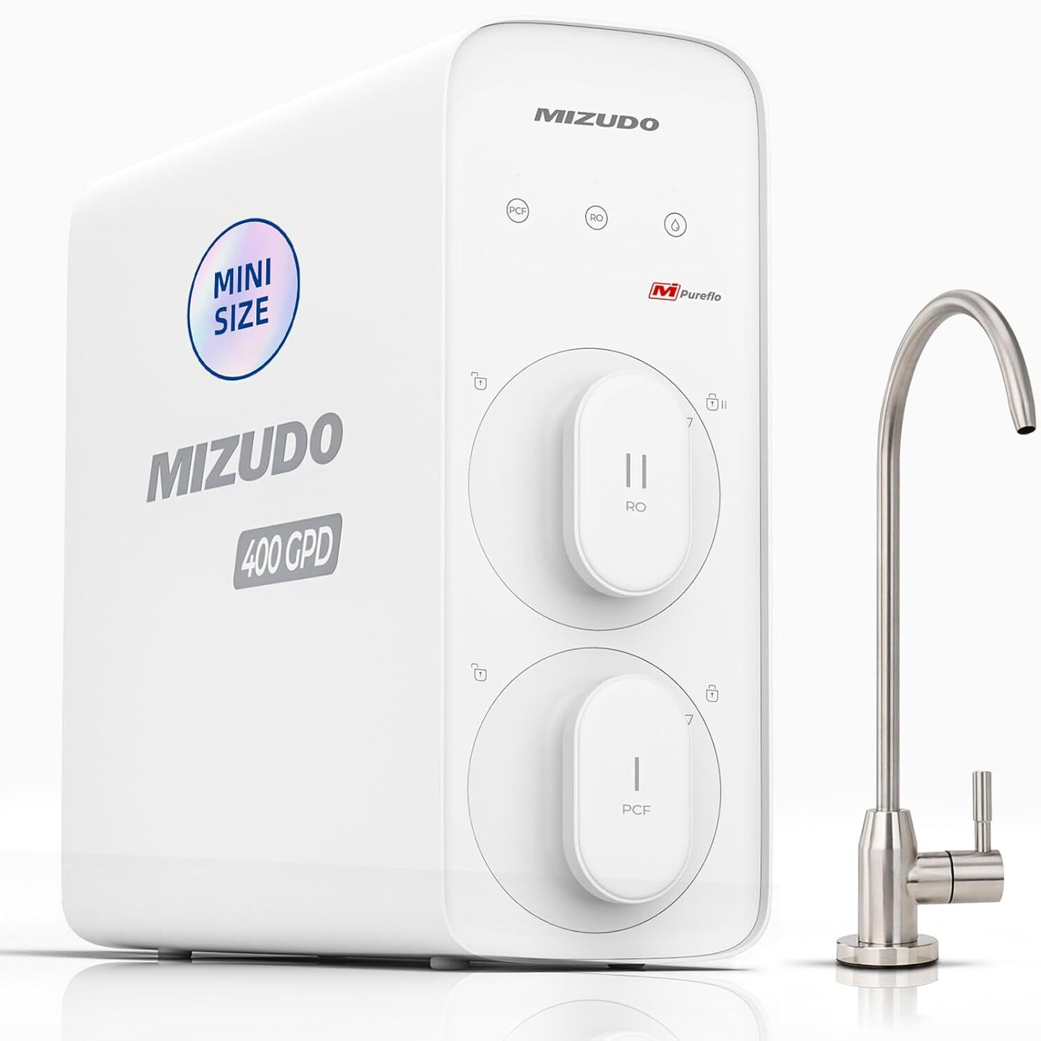 8-Stage Tankless Reverse Osmosis System,400 GPD,Water Filter-MIZUDO Pureflo
