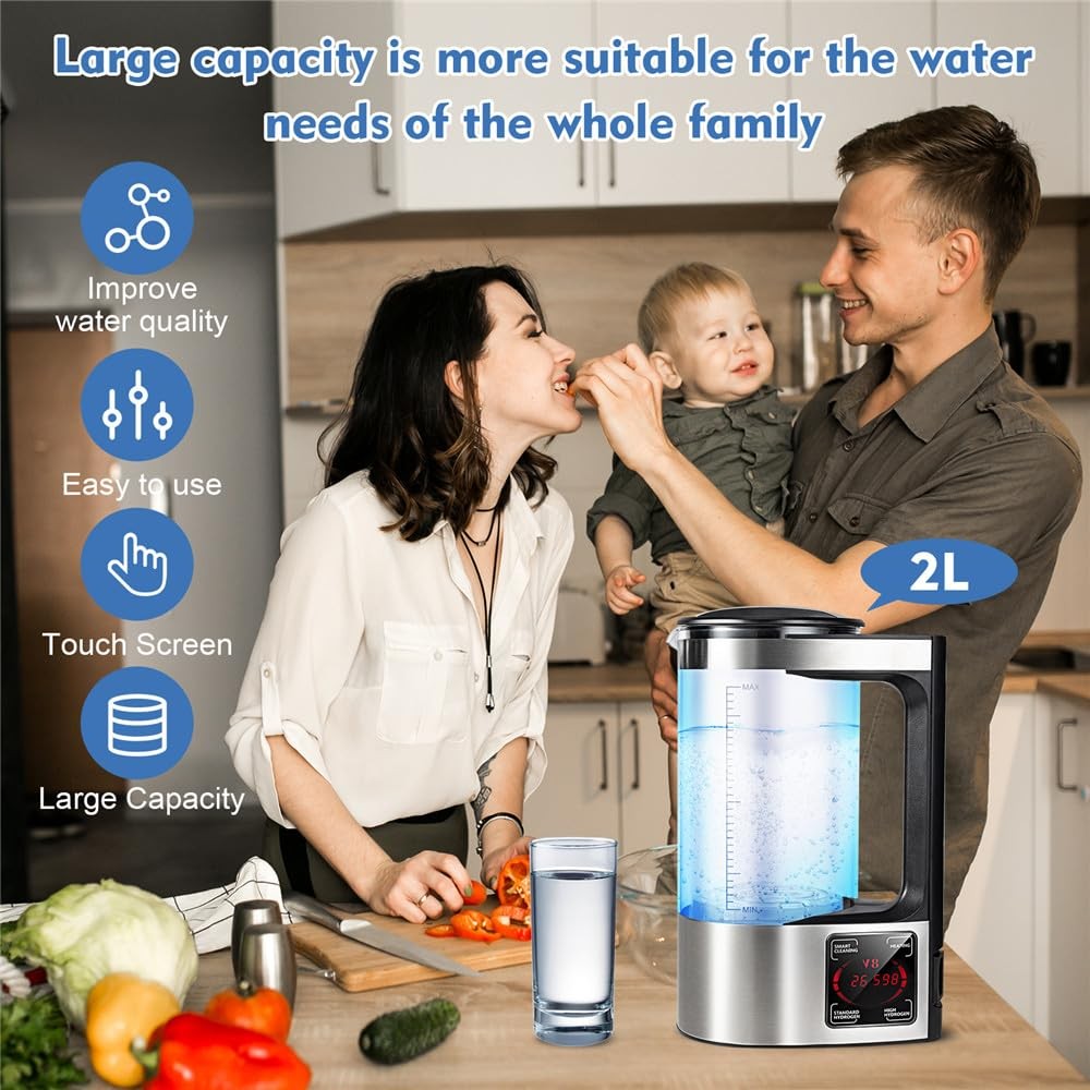 Hydrogen Water Machine Generator Rich Hydrogen Water Ionizer Generator Kettle 2L