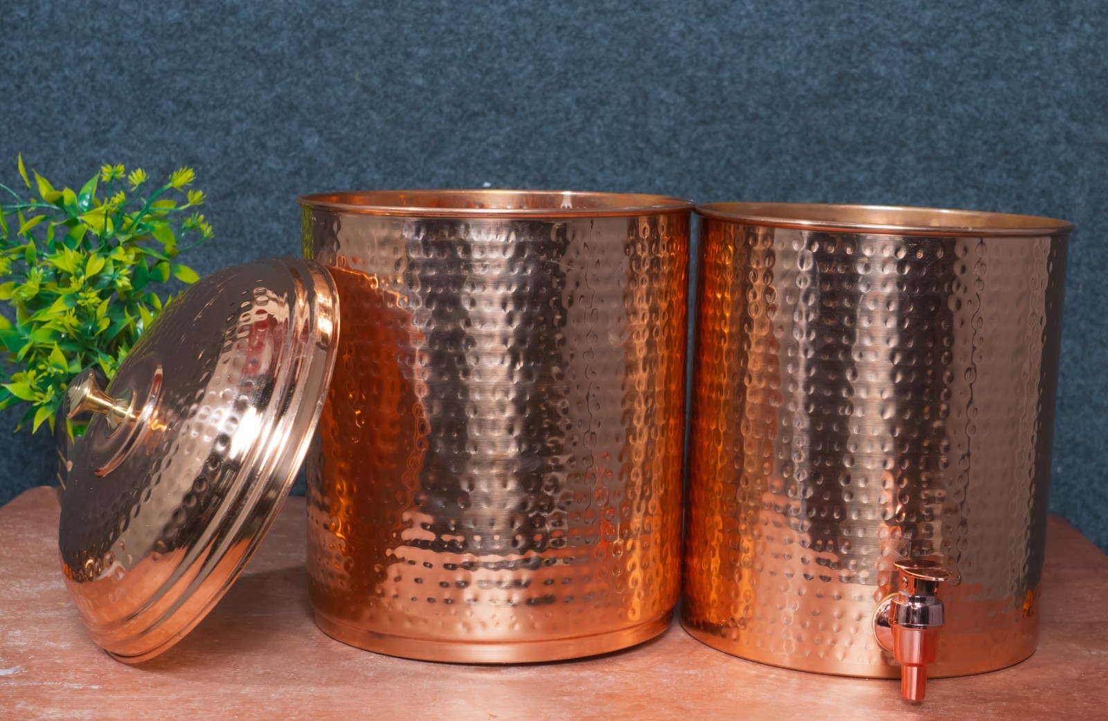Handcrafted Hammered Copper Water Filter Dispenser – Natural Water Purification