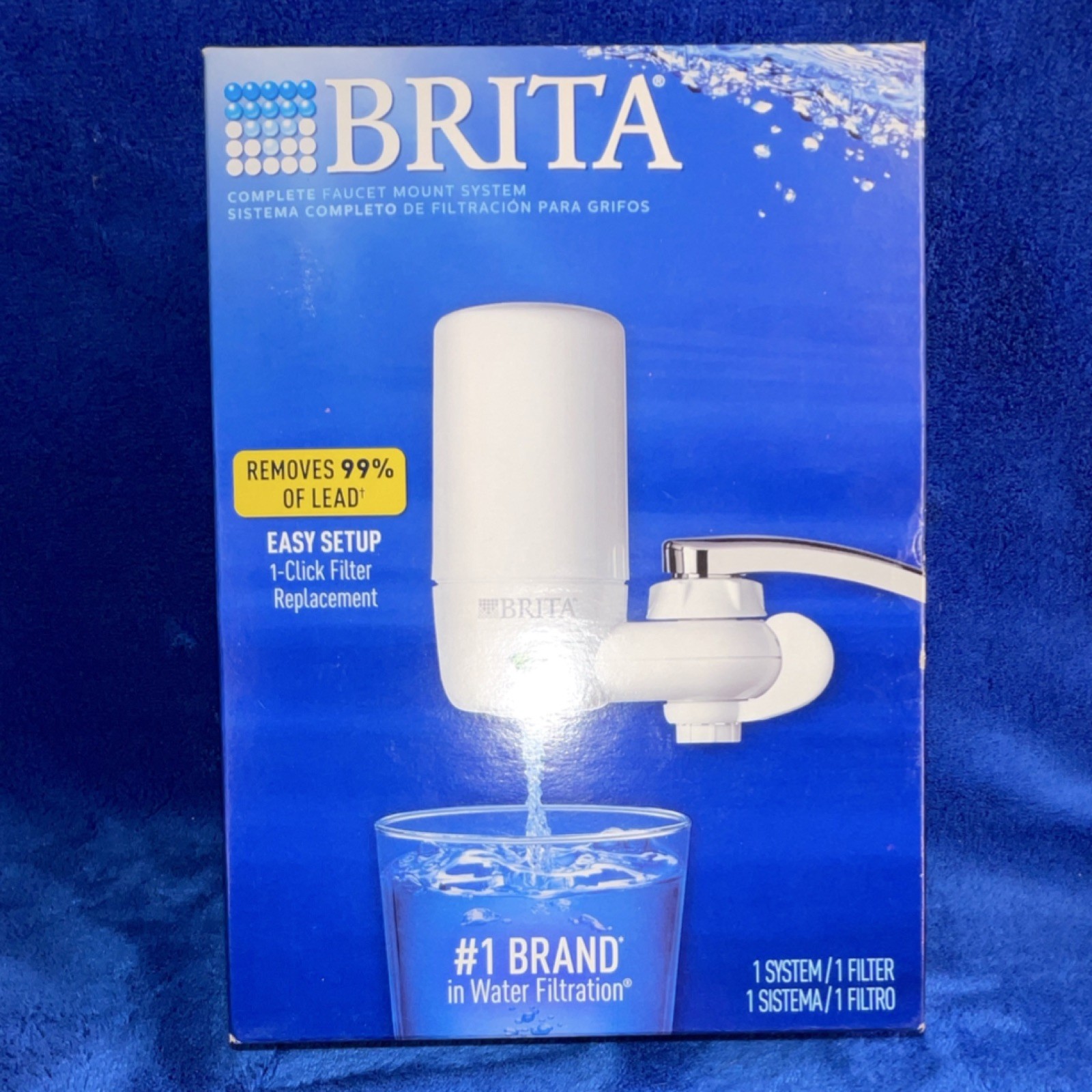 BRITA Complete Faucet Mount Water Filter System White 100 gal Carbon, Lead