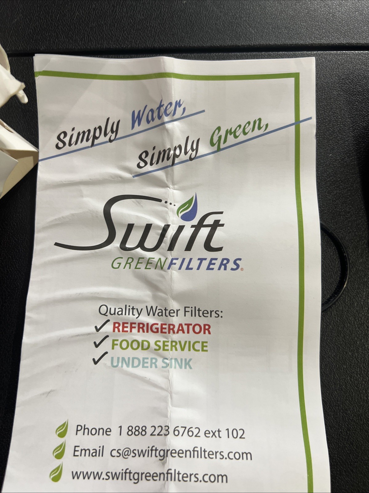 New SWIFT Green Filters WFCB-SW Refrigerator Water Filter For WFCB 469 906 910