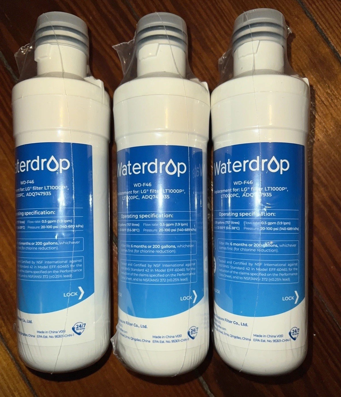 Waterdrop WD-F46 Replacement for Samsung Refrigerator Water Filter Free Shipping