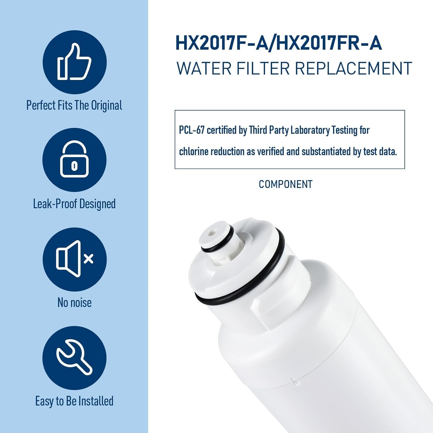 Water Filter Carbon Fiber Compatible with Hisense Refrigerator 1 Pack