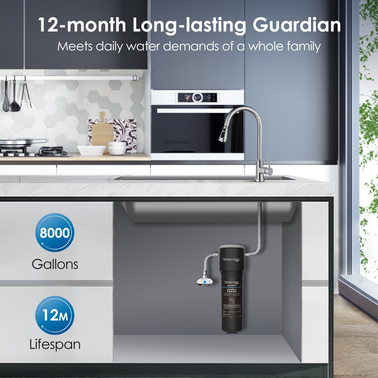 Waterdrop 10UA Under Sink Water Filter System,8K Gallons (2)