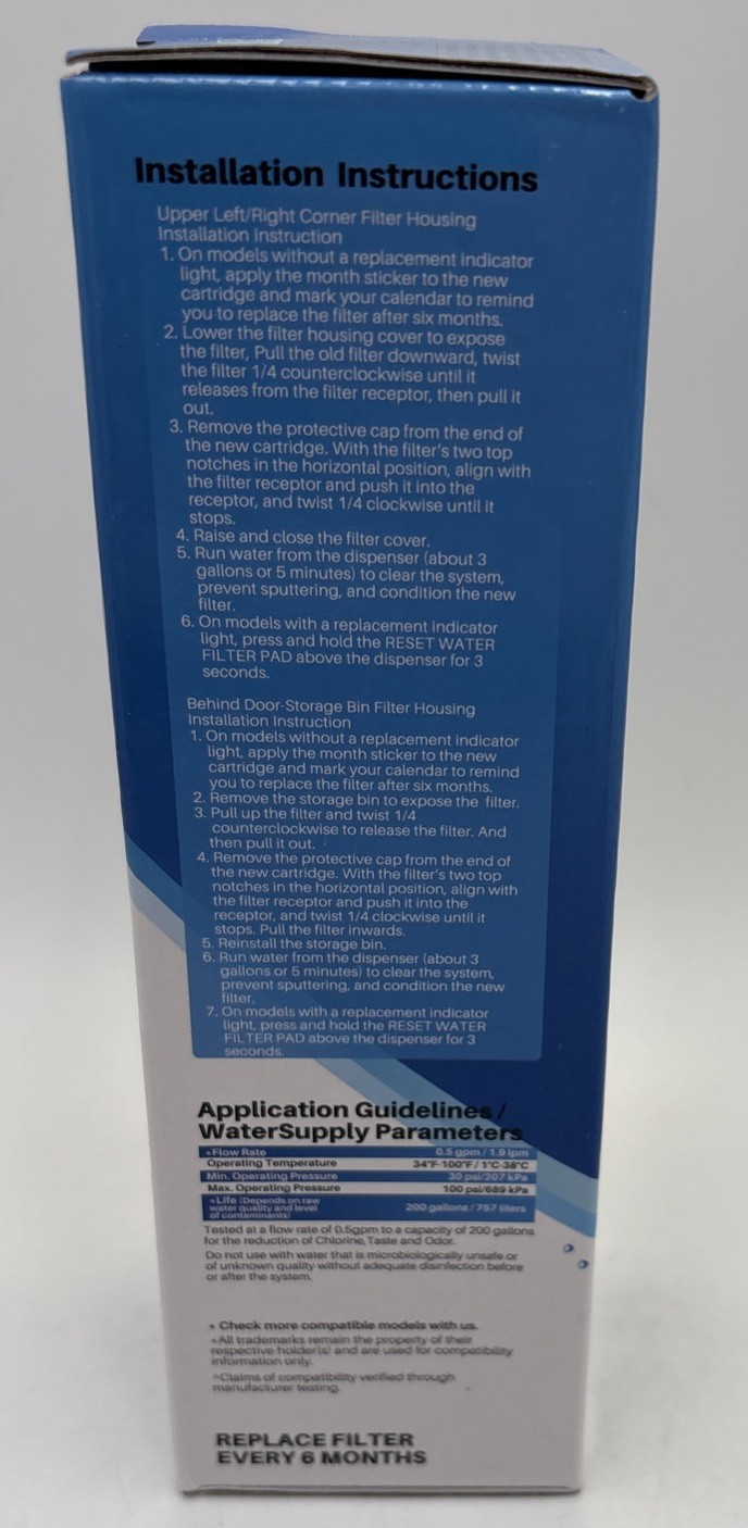 ICEPURE RWF4700AC Replacement Water Filters w/ Air Filter: 2 Pack, New/Sealed