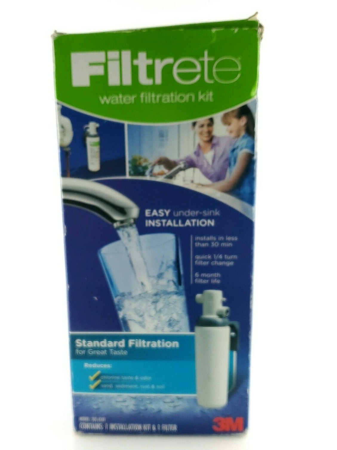 Filtrete Water Filtration Kit Easy Installation Under The Sink White USA Seller