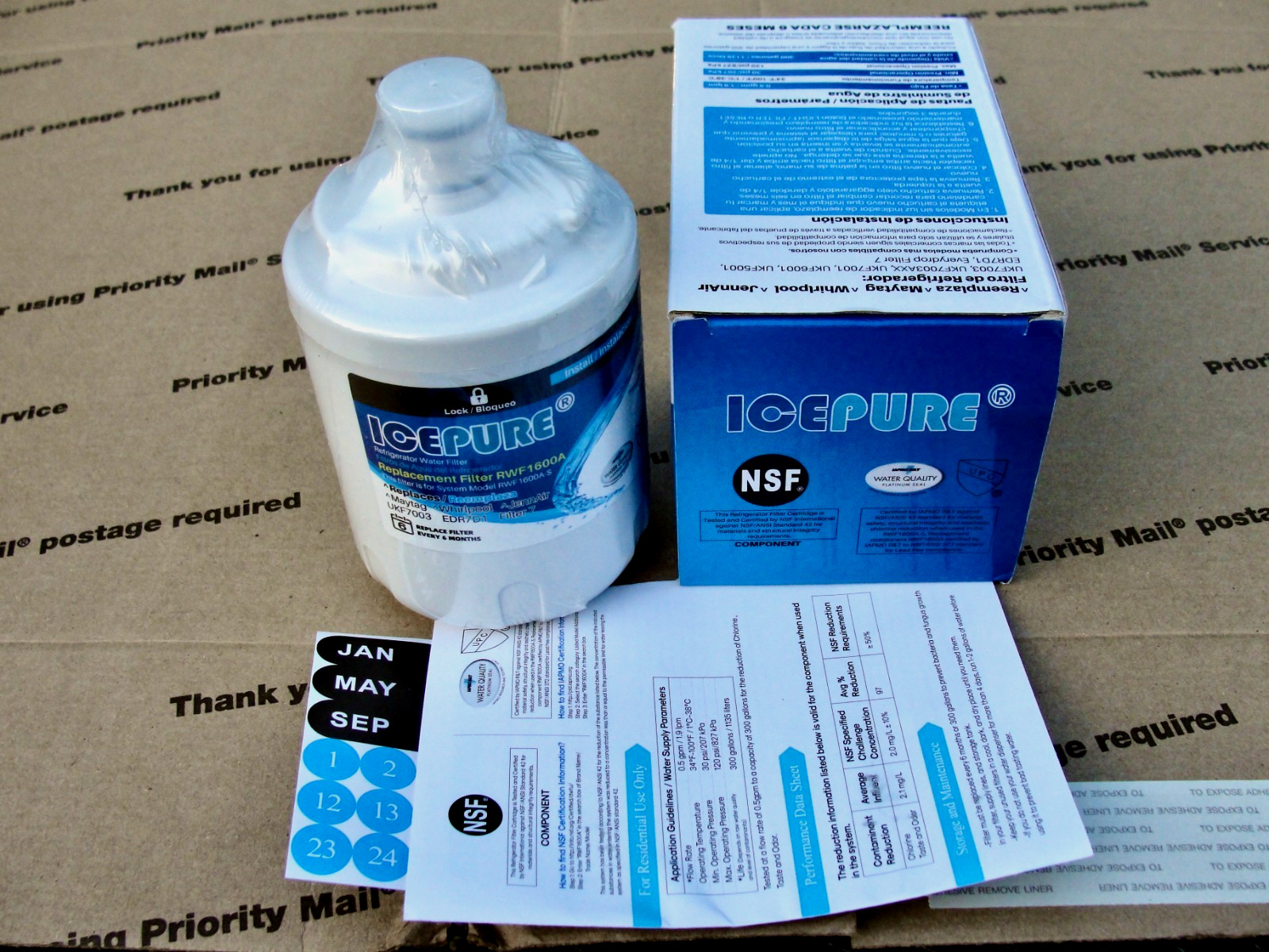 Icepure For Whirlpool EDR7D1 Maytag UKF7003, RWF1600A Water Filter FREE SHIPPING