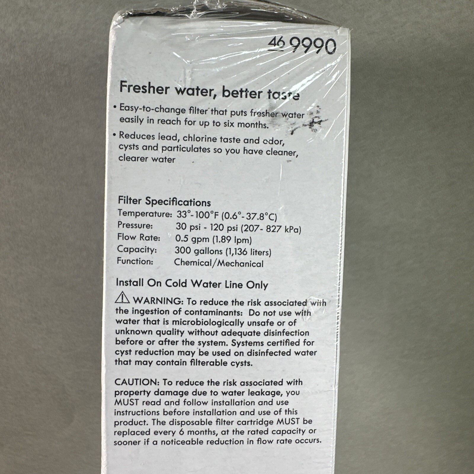 New Kenmore OEM Clear 46-9990 Premium Refrigerator Filter Sealed 469990 9990 NIB