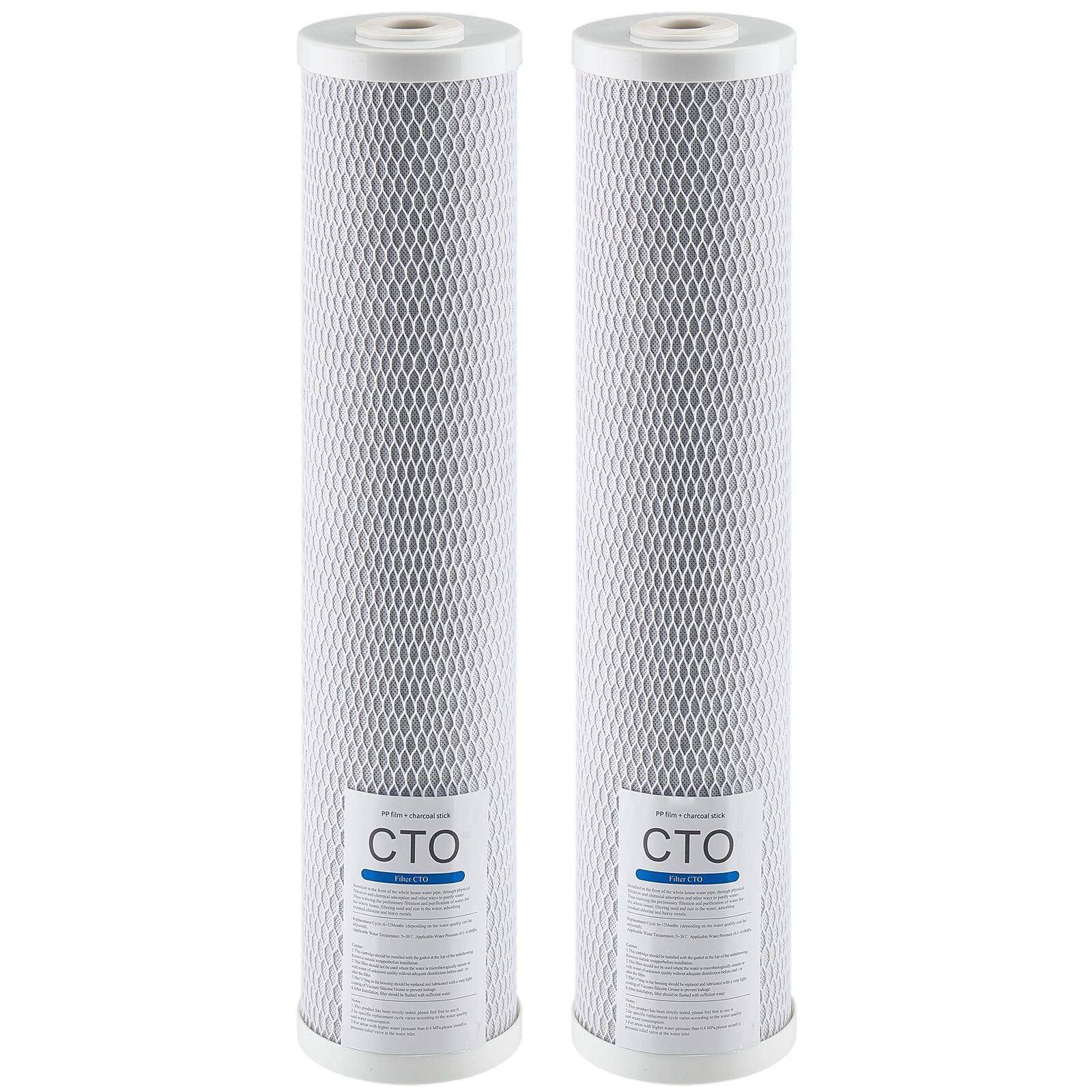 Whole House Water Filter Replacement Cartridge 4.5″x20″ CTO Carbon 2 Pack