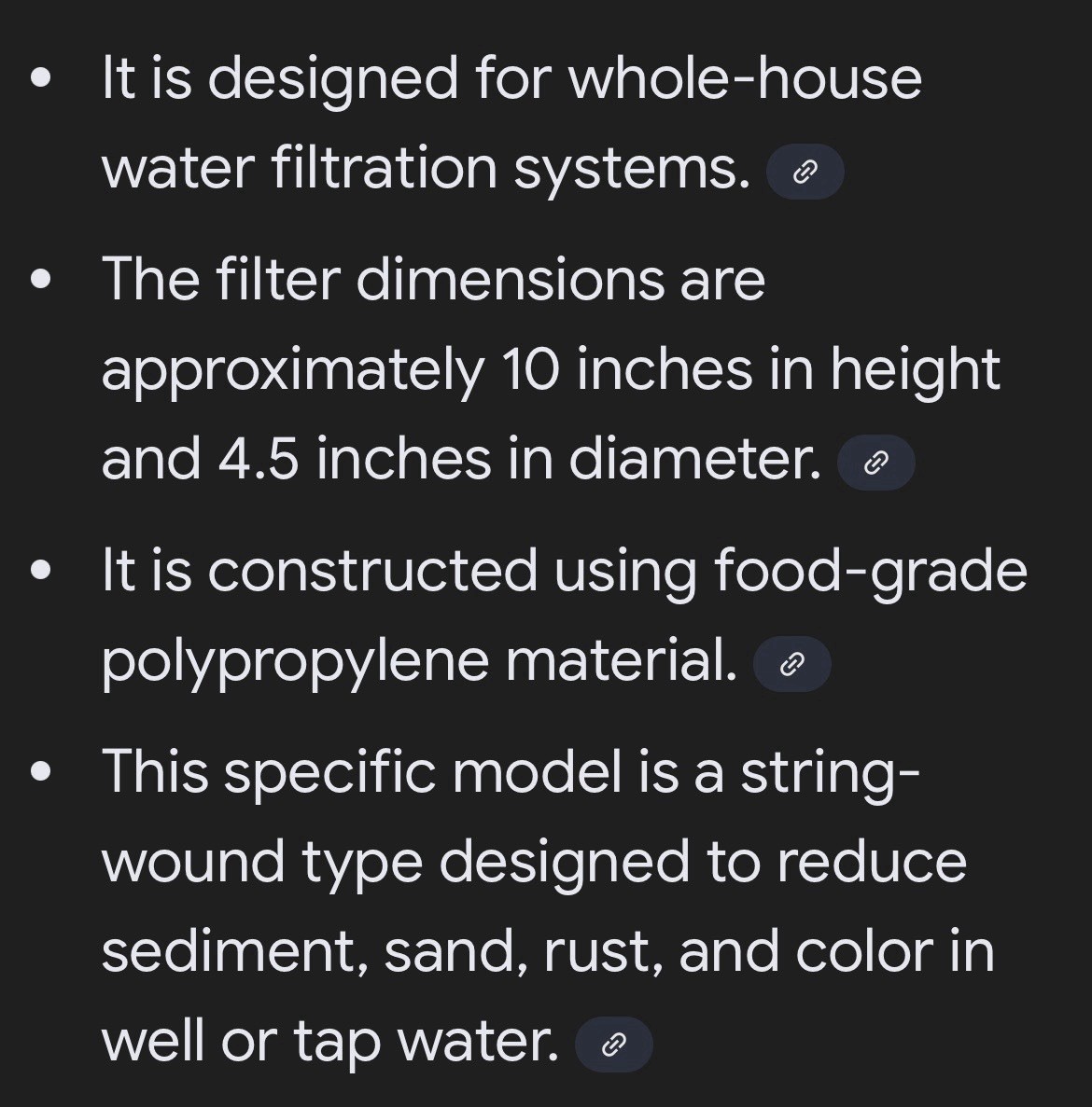 PUREPLUS 10″×4.5″ Sediment Water Filter New Open Box