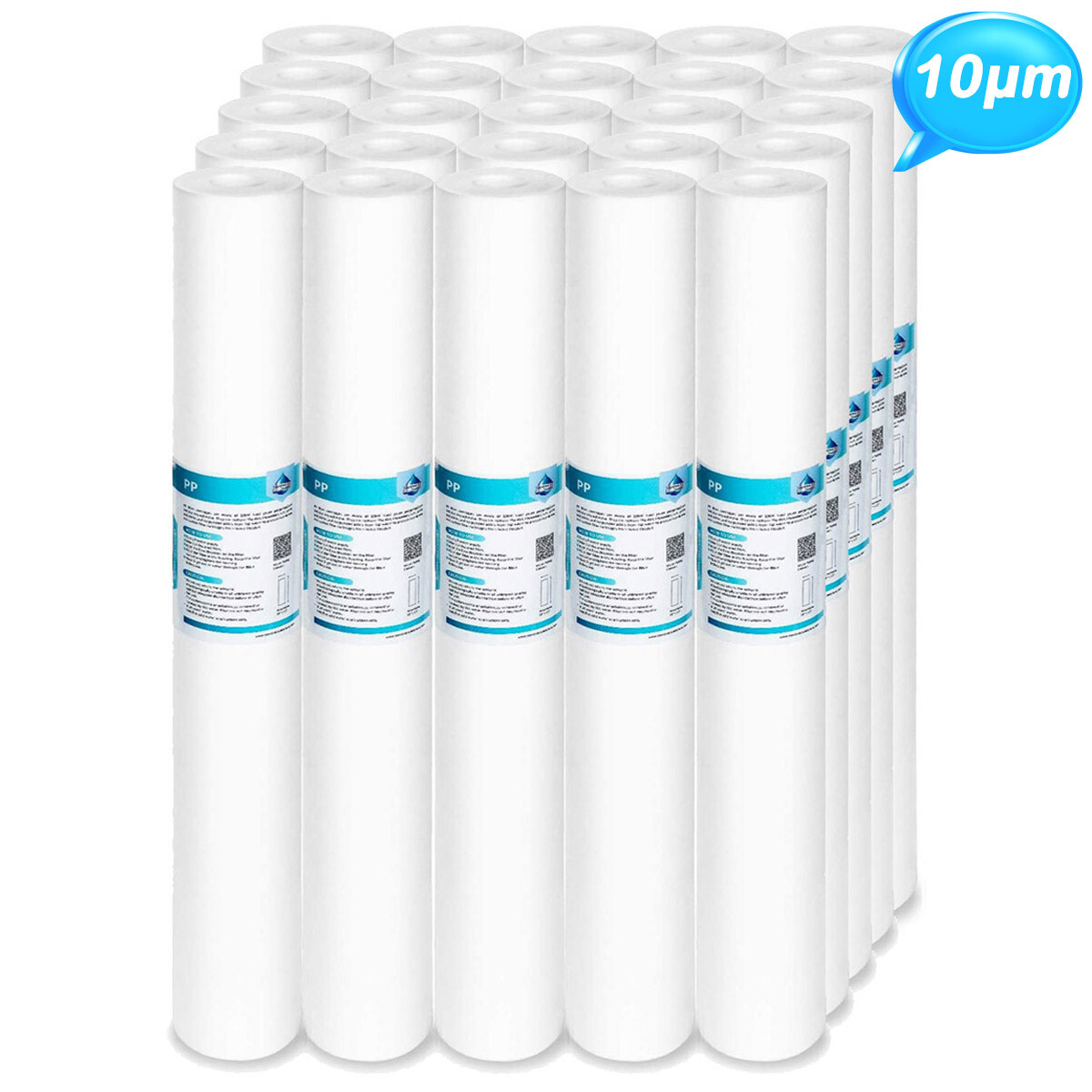 1-25 Pack 10 Micron 20″x2.5″ PP Sediment Water Filter Whole House RO Replacement
