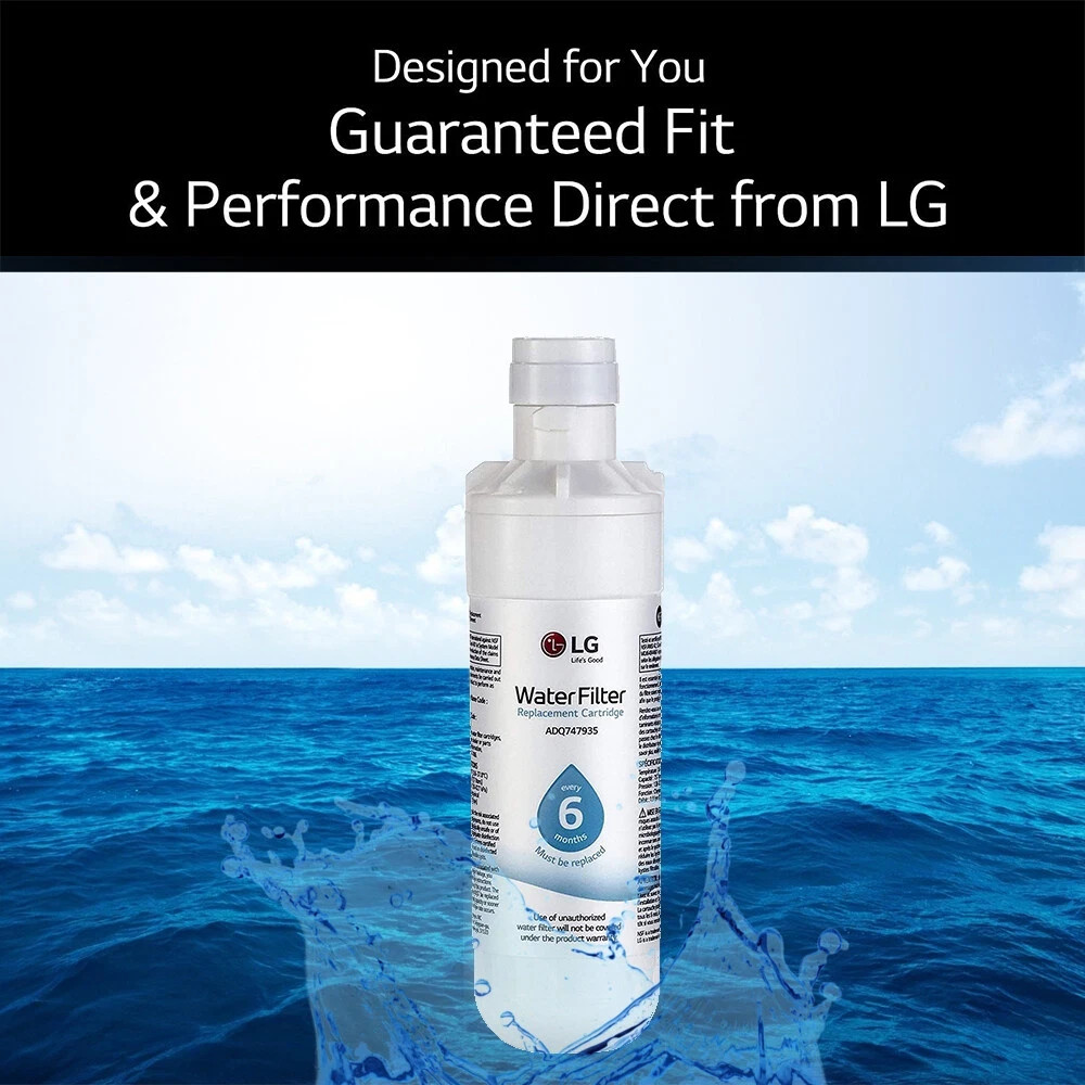 LG ADQ747935 LT1000P Refrigerator Water Filter Genuine OEM Replacement Cartridge