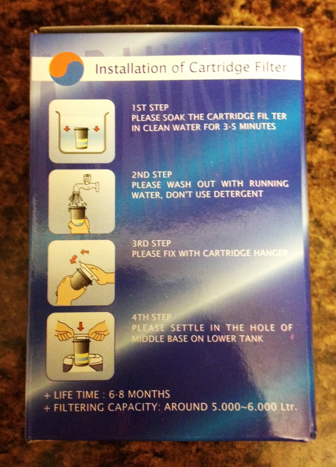 Countertop Mineral Water Purifier System One Year Refill Filter Kit